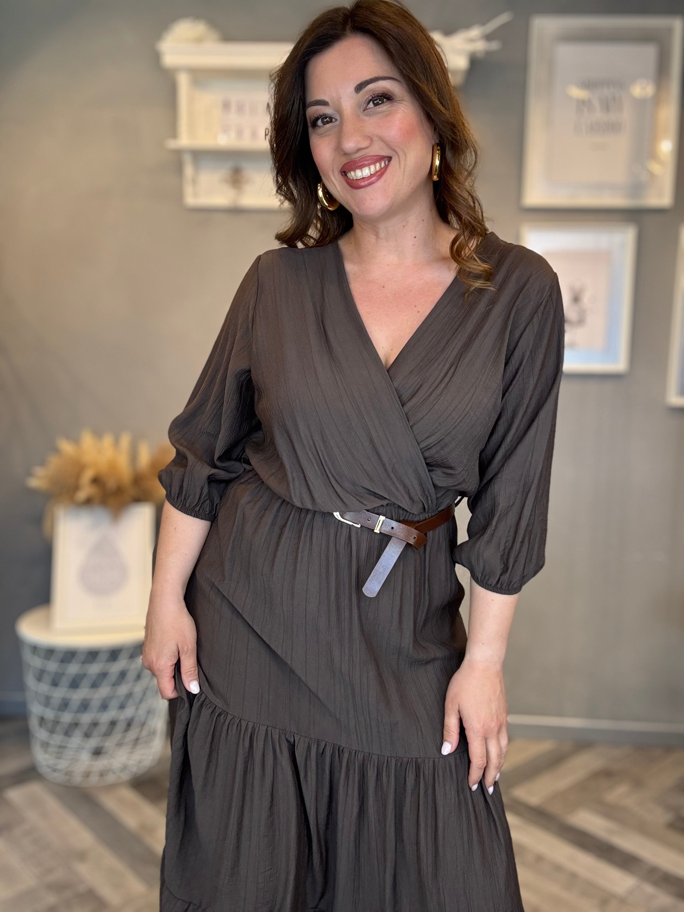 Abito Midi incrocio Soft Moro