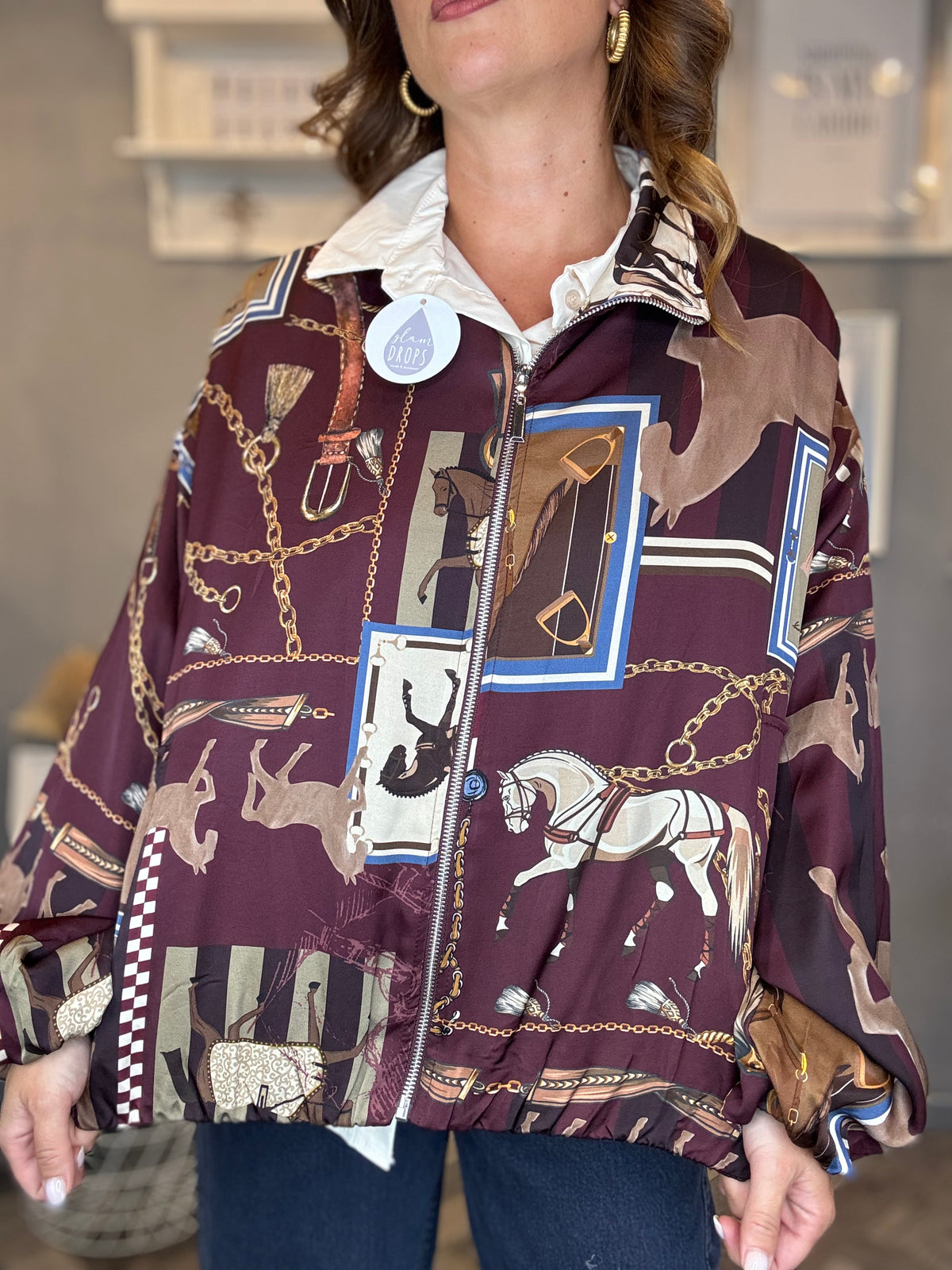 Bomber Equestrian bordeaux