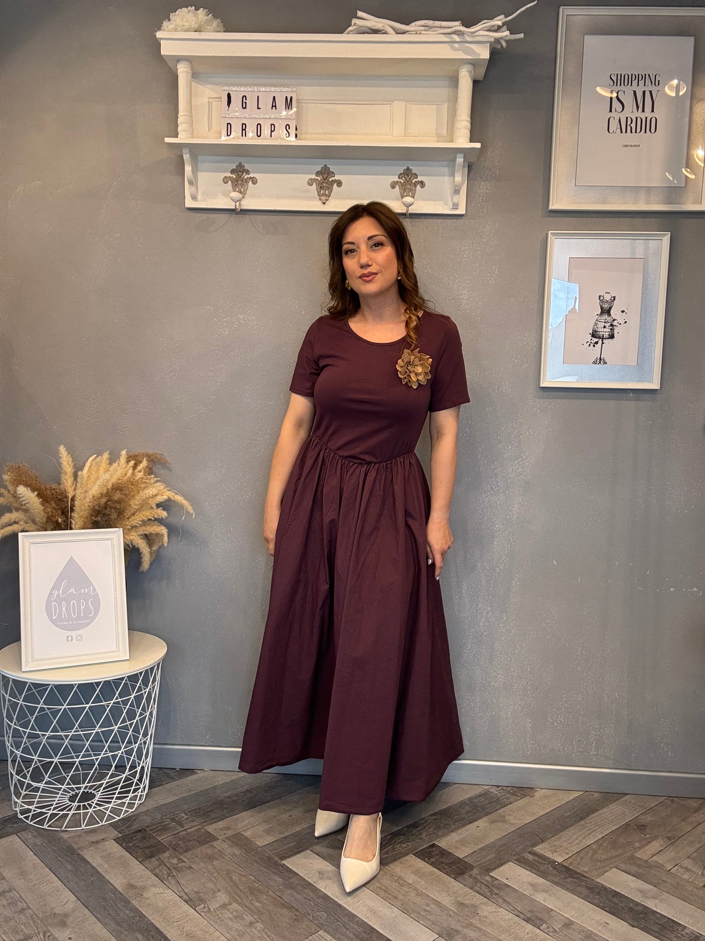 Abito midi Wine