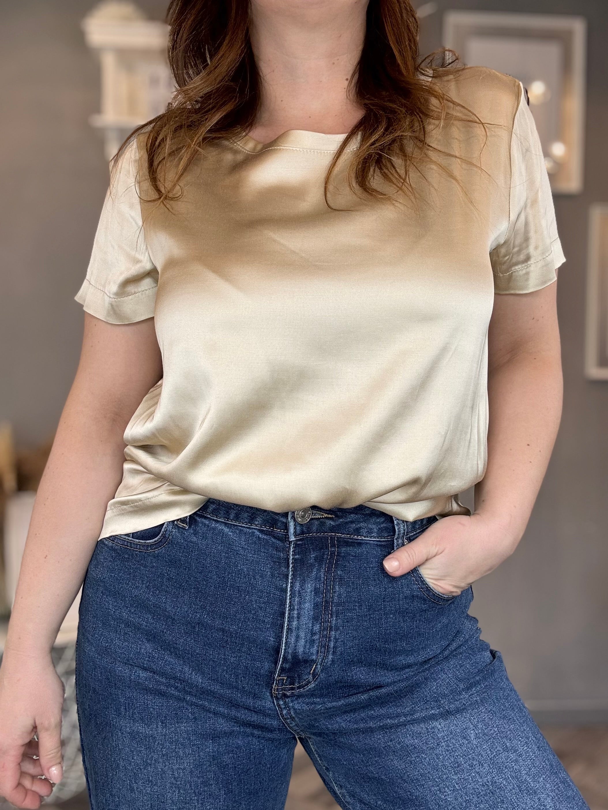 Blusa Vicky in raso di viscosa