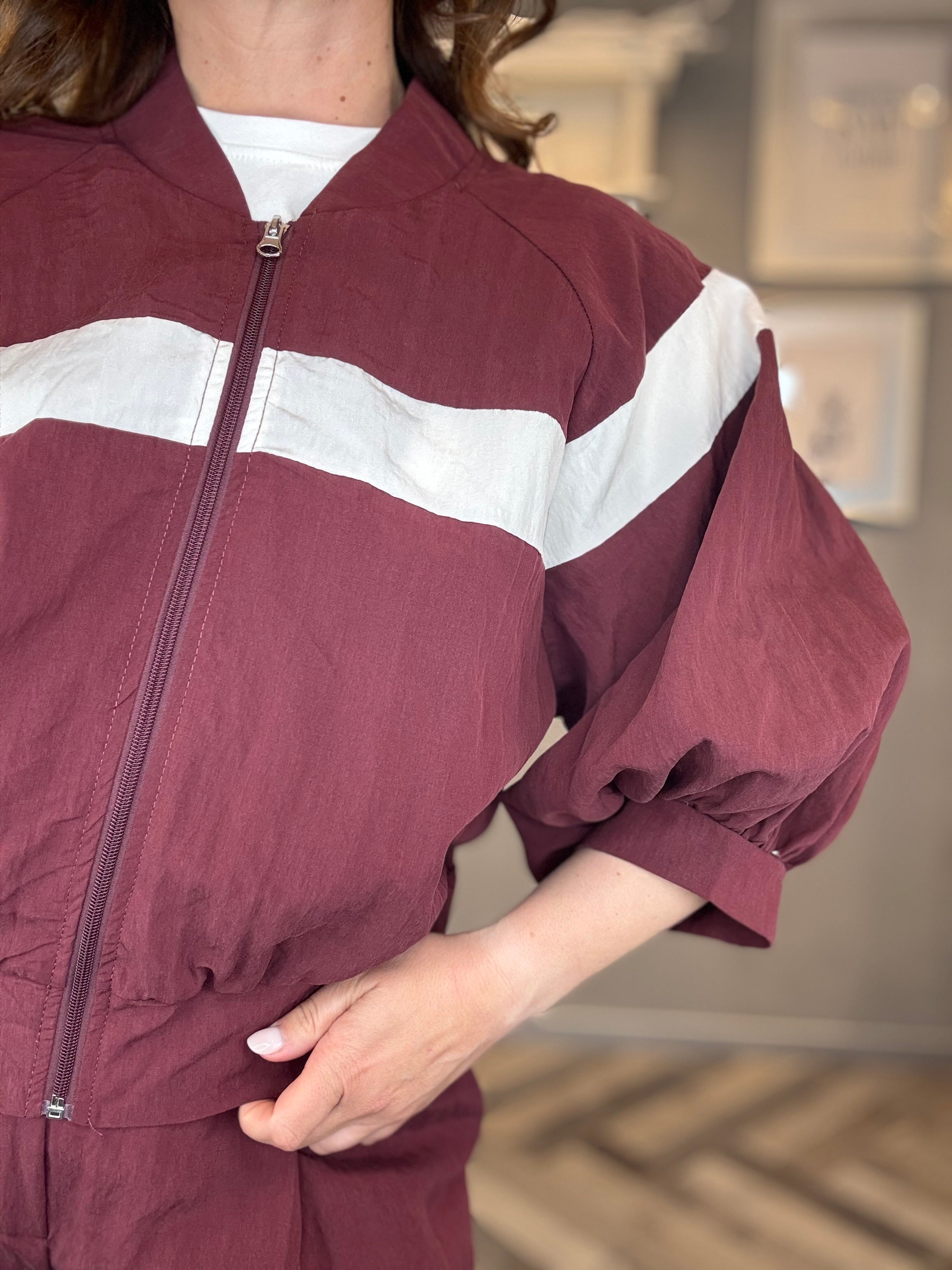 Giubbino Cupro Bordeaux
