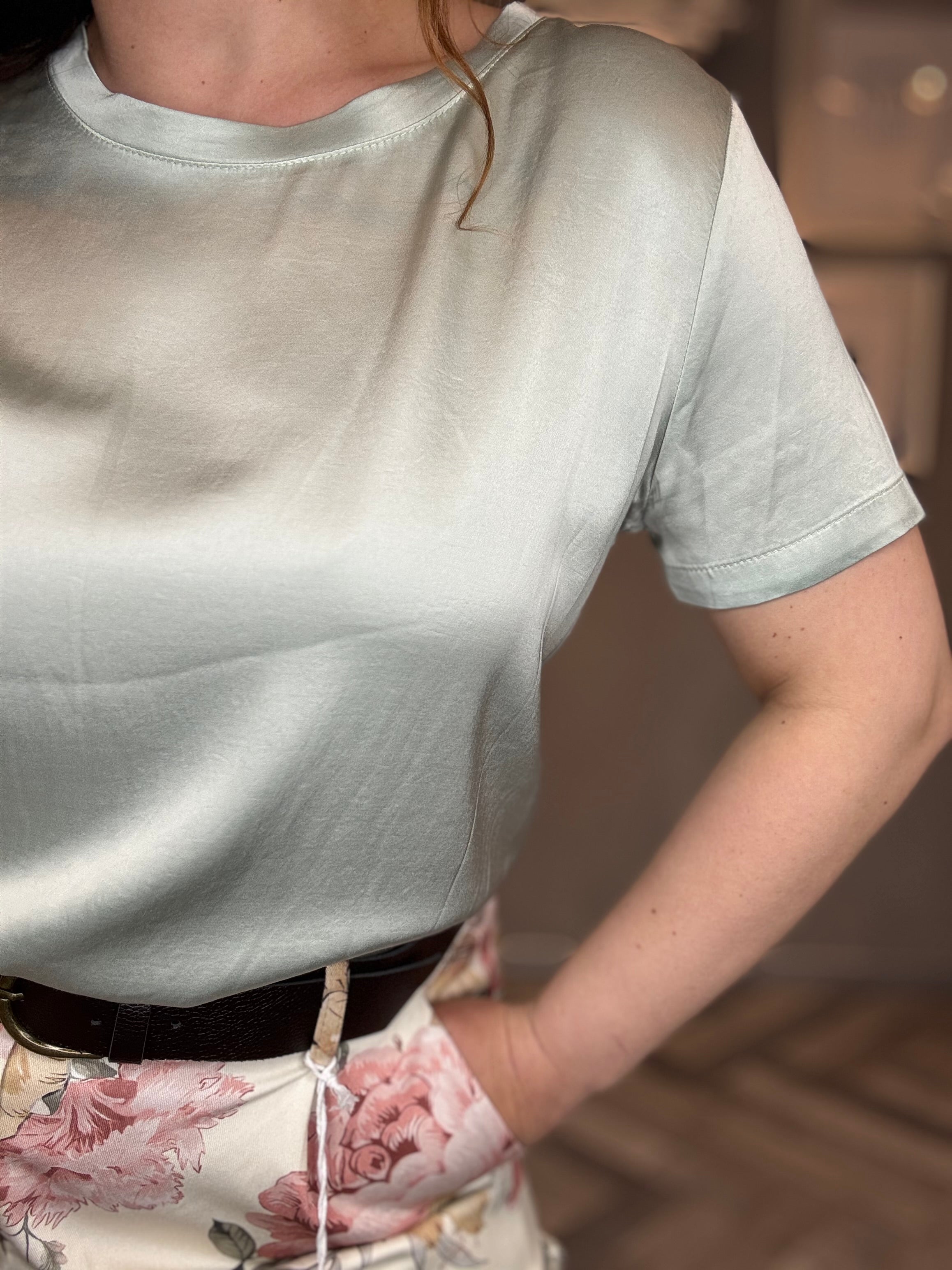 Blusa Vicky in raso di viscosa