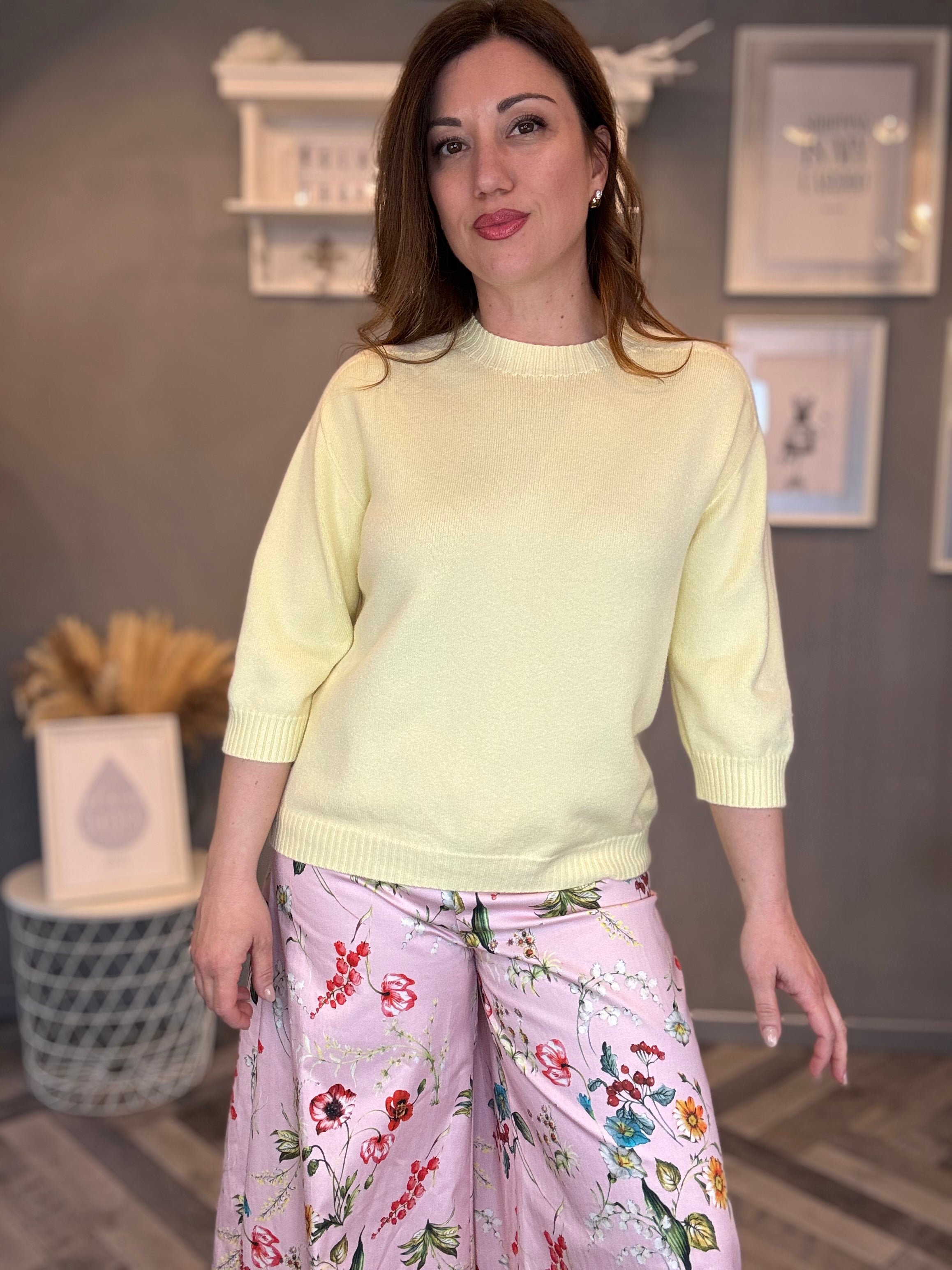 Maglioncino Essenza giallo pastello