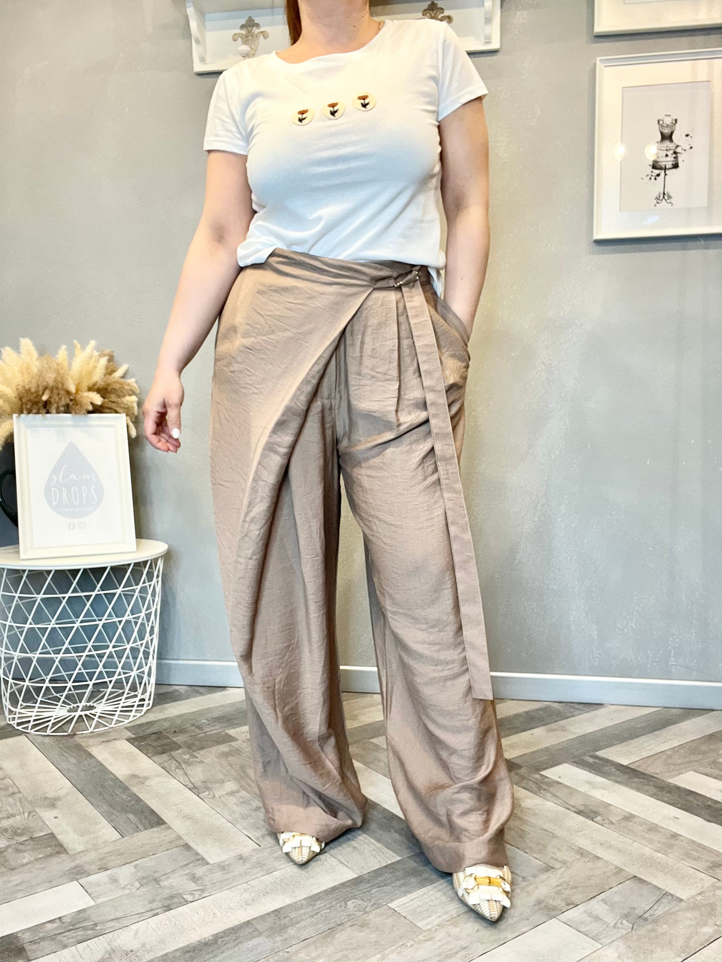 Lumina pantalone pareo mocha mousse