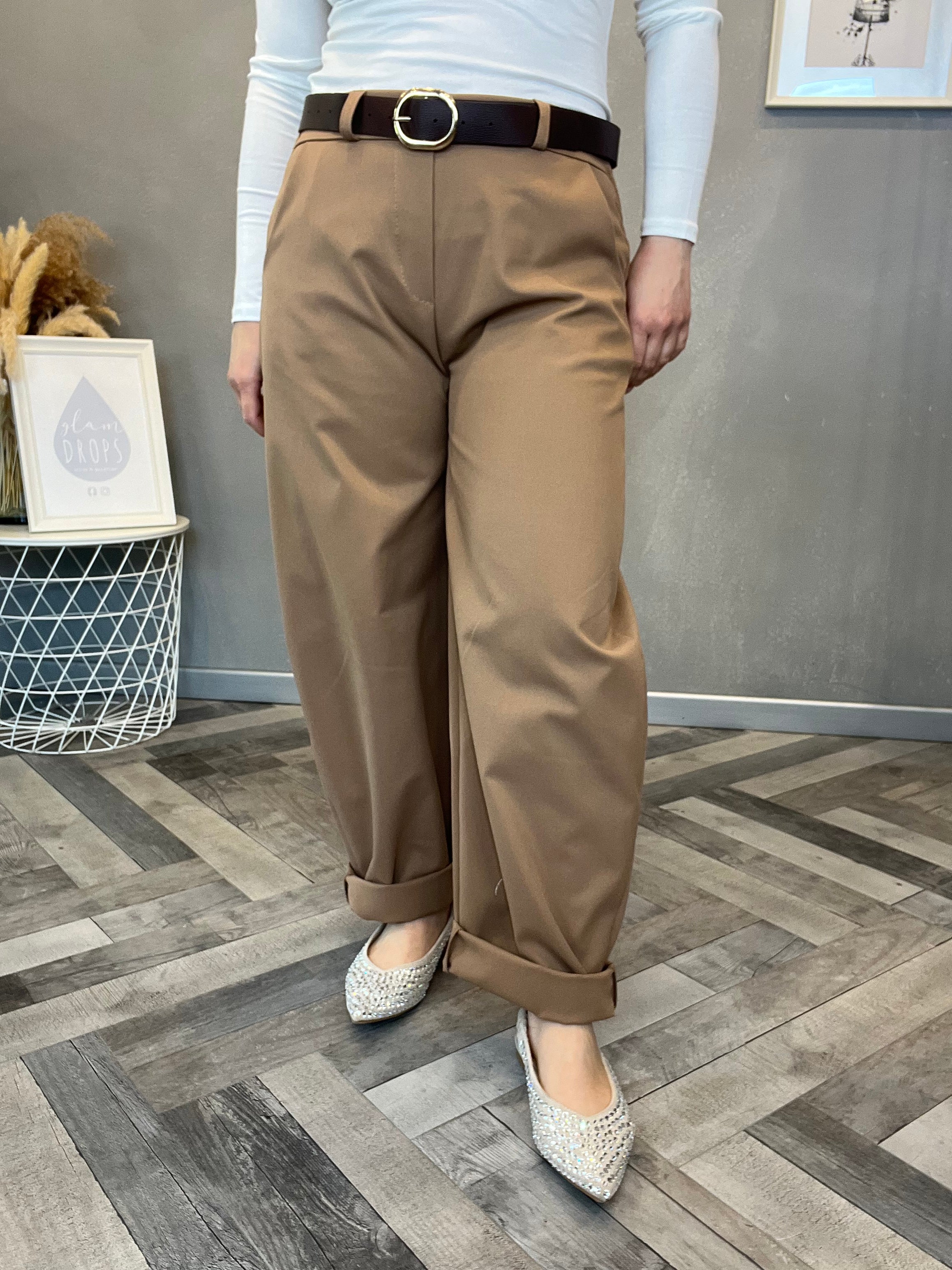 Pantalone biscotto strutturato