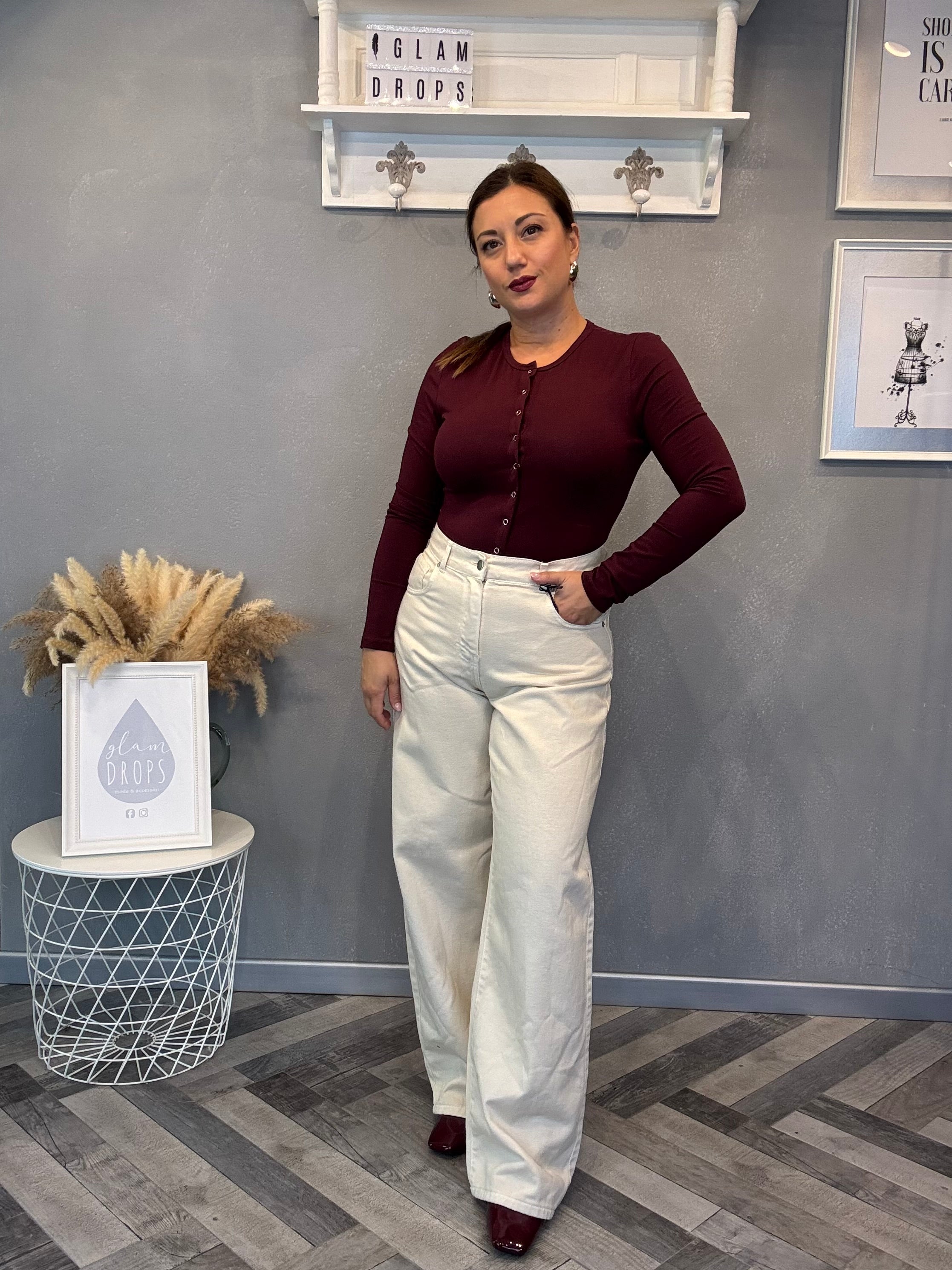 Lumina jeans wide leg burro