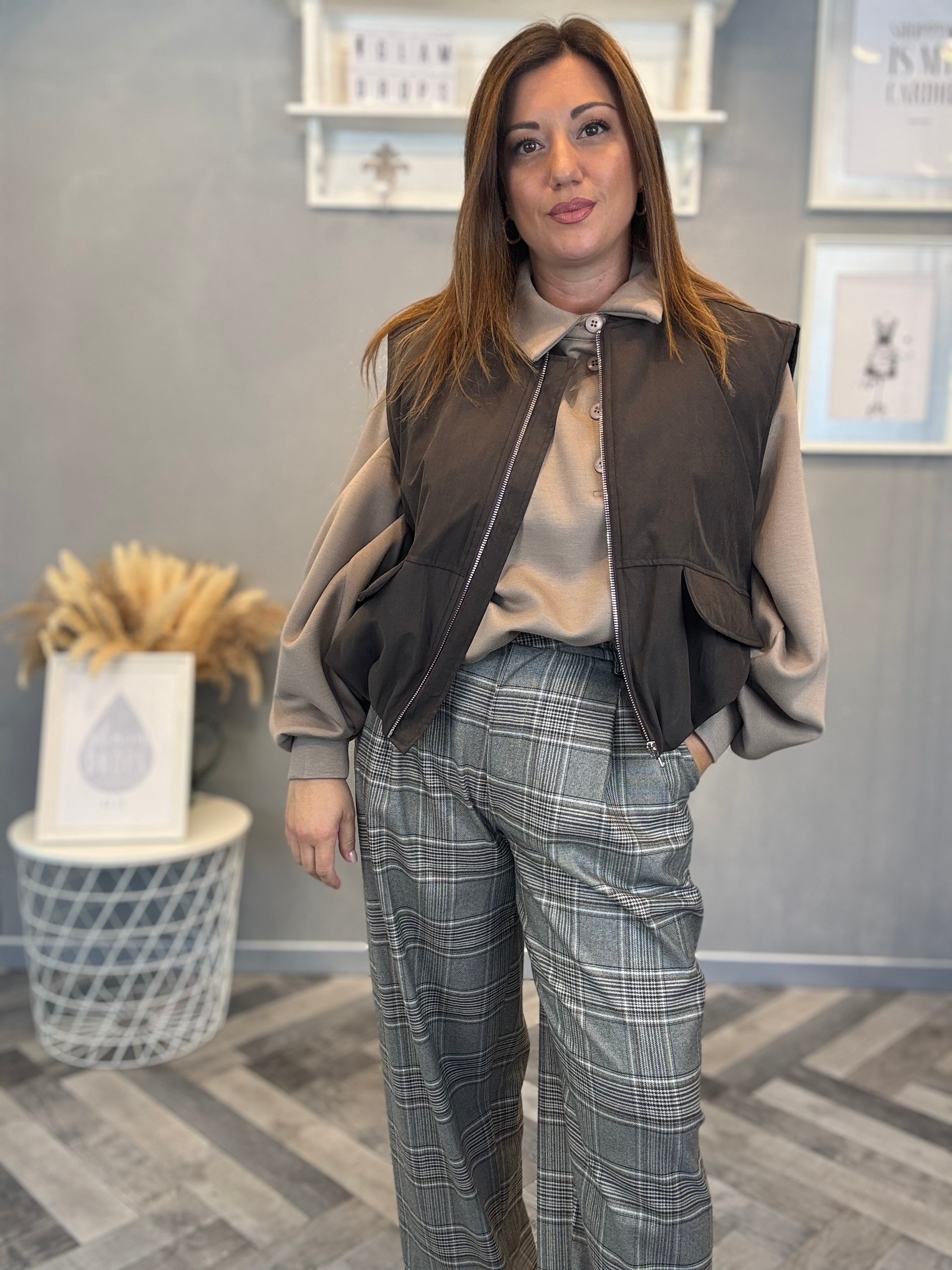 Lumina felpa polo cammello