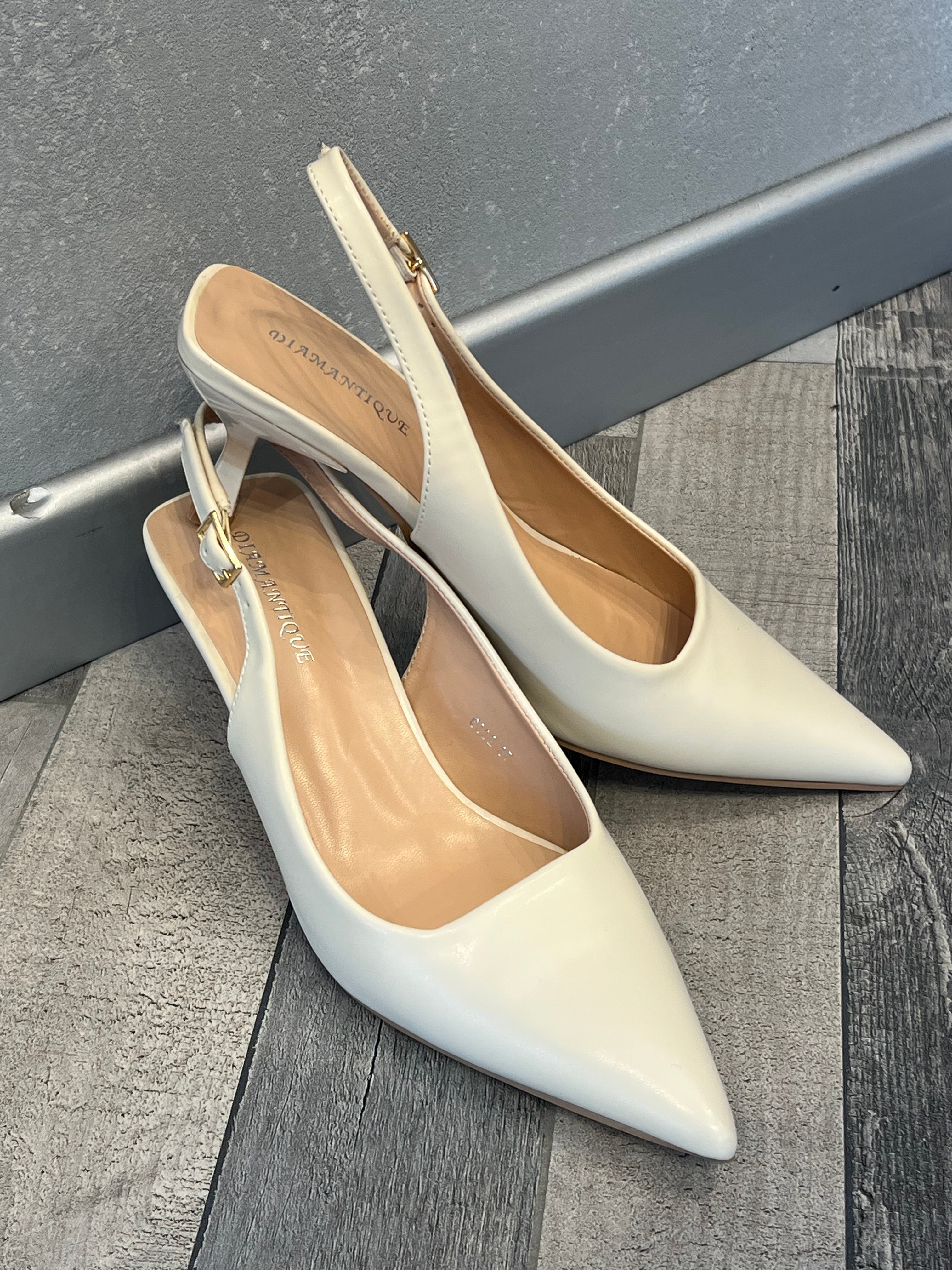 Slingback in ecopelle essential panna