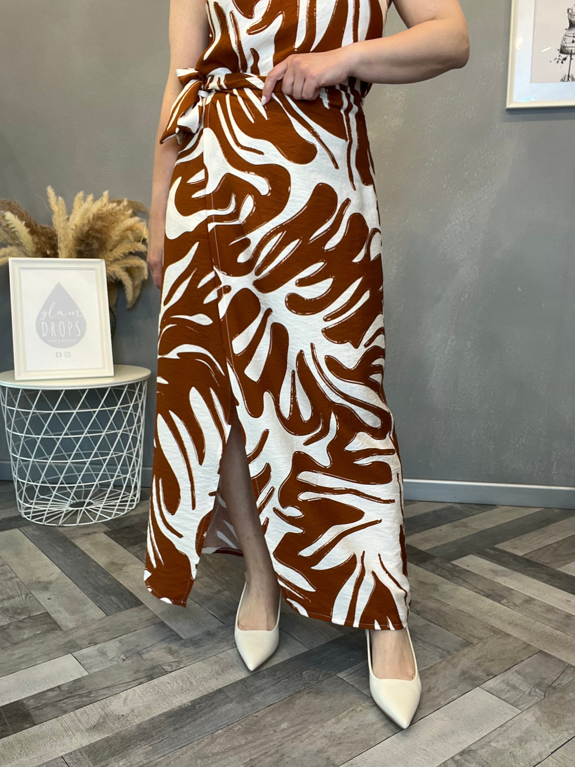 Coordinato Tropical chic cuoio
