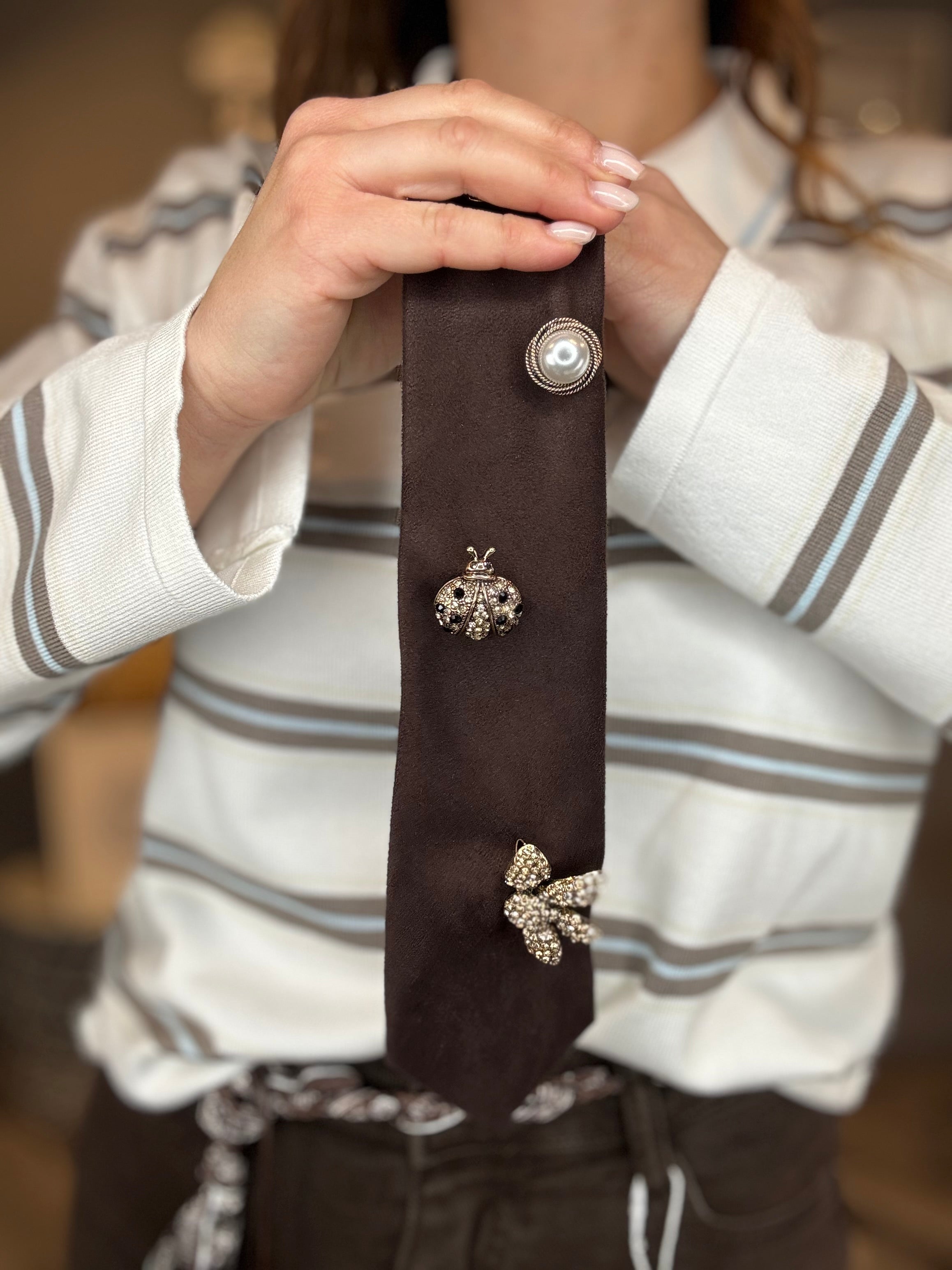 Set spille perla, coccinella e fiore