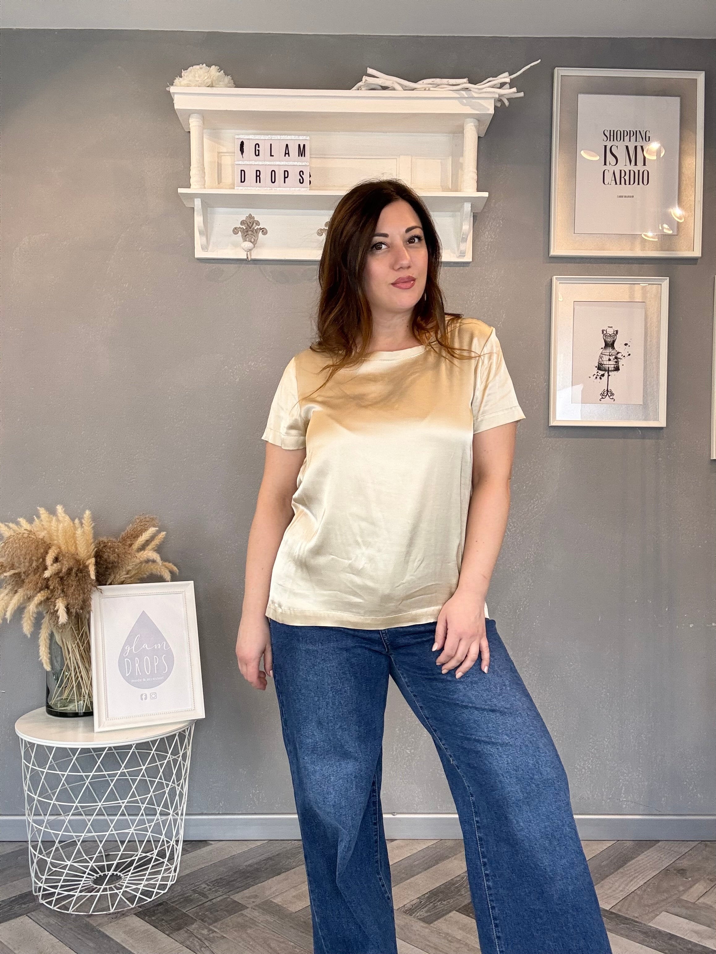 Blusa Vicky in raso di viscosa