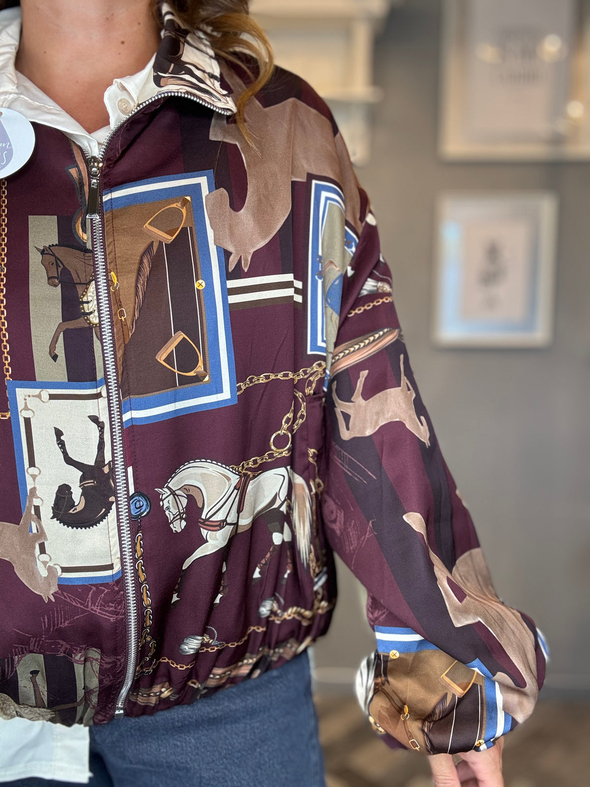 Bomber Equestrian bordeaux