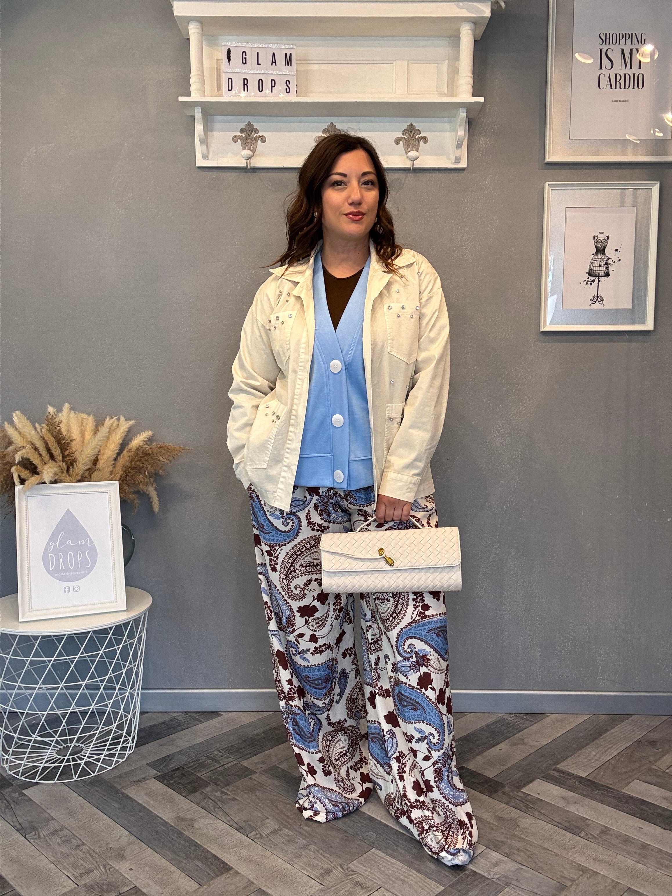 Lumina pantaloni in stampa paisley