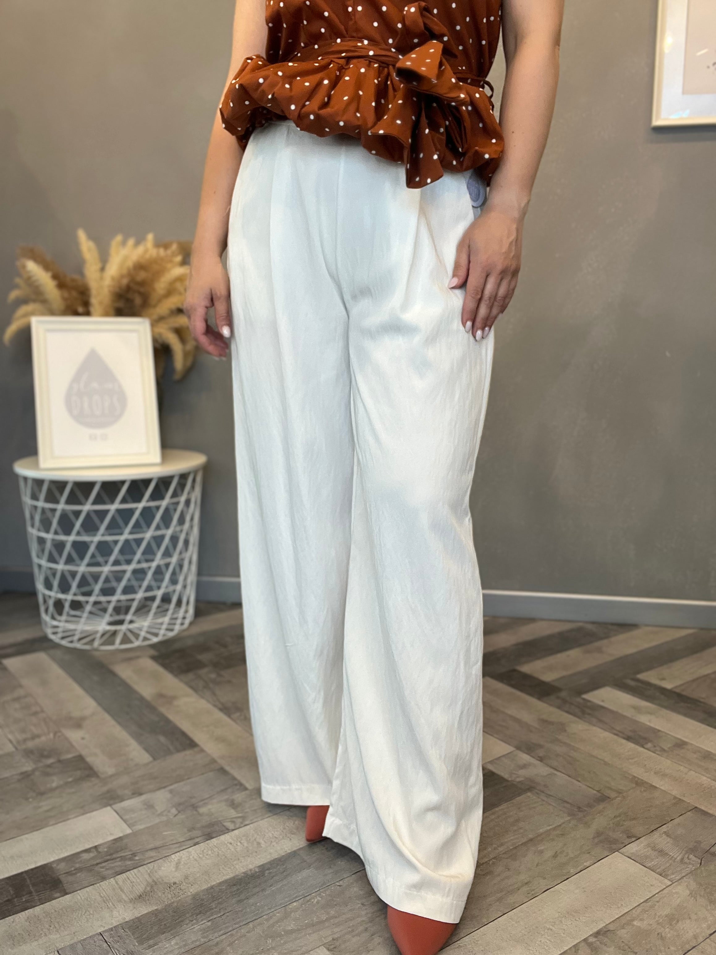 Pantalone Satiné panna