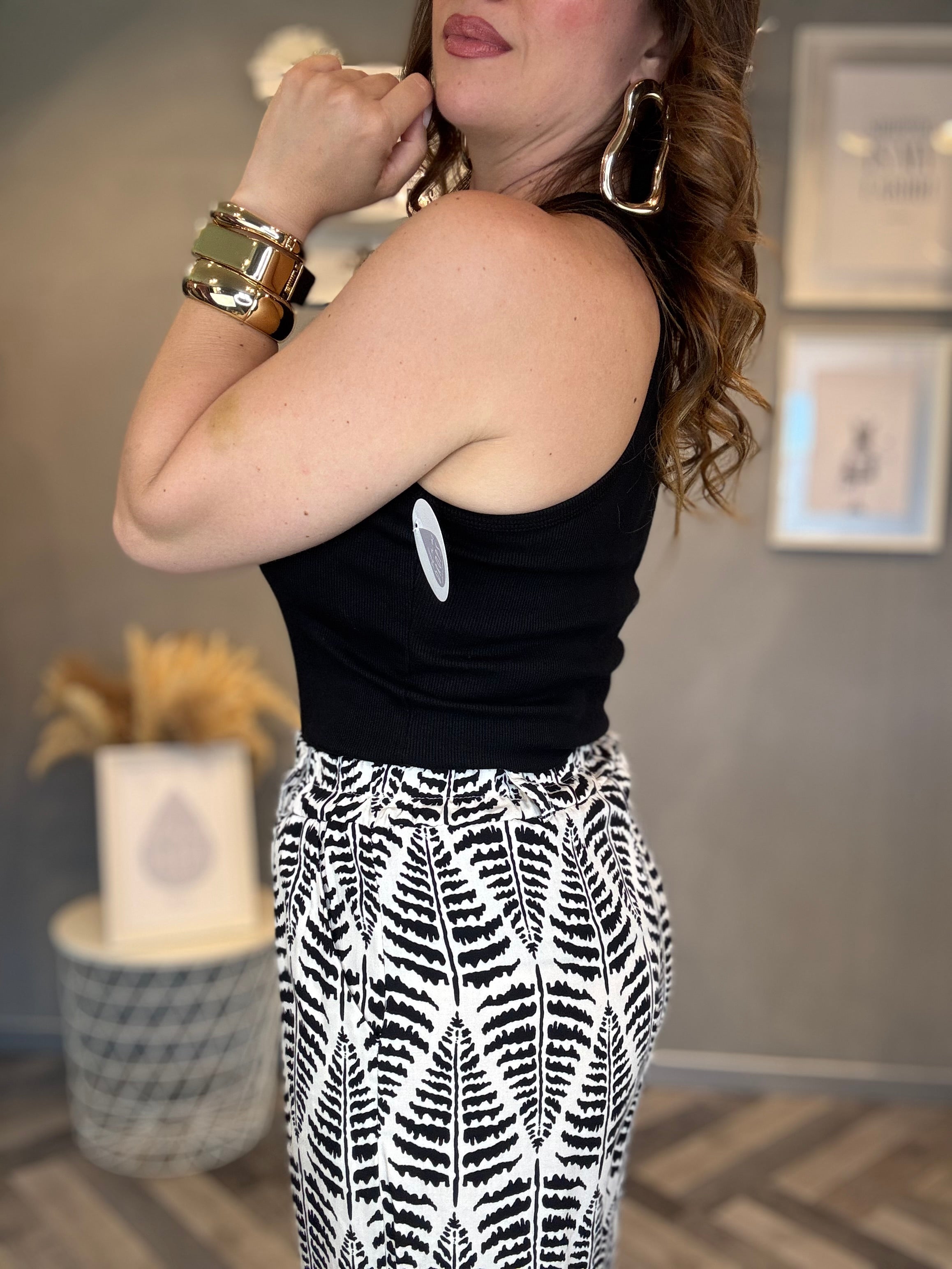 Pantalone felce nero