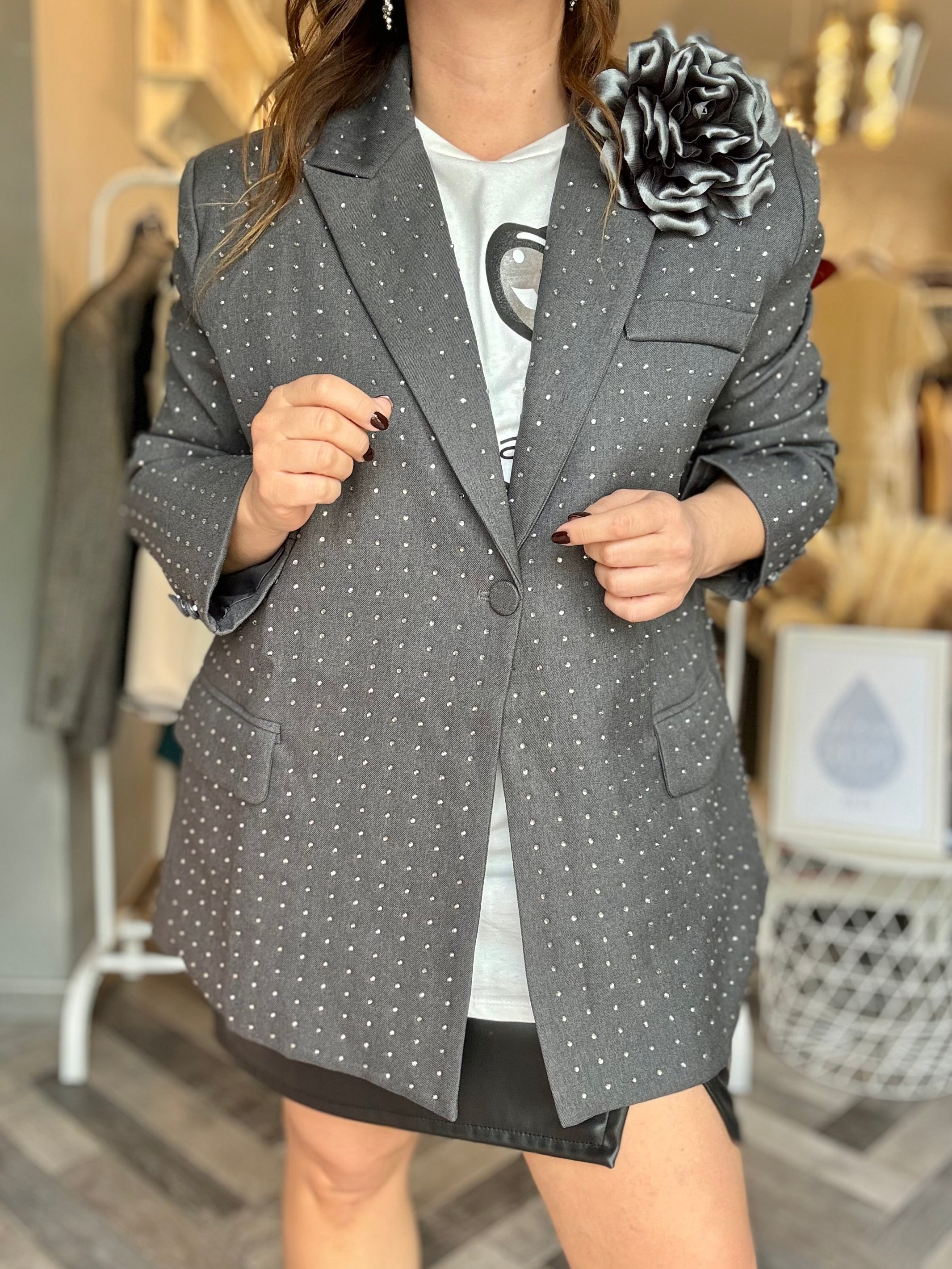 Blazer grey Diamonds