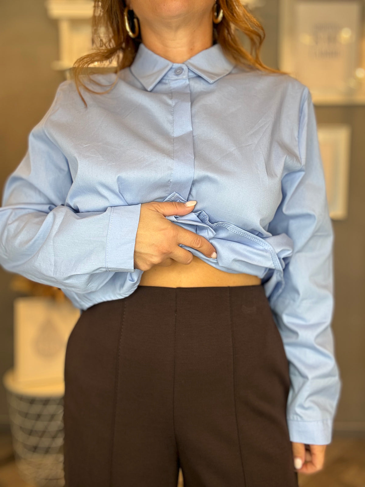 Pantalone palazzo Linea cioccolato