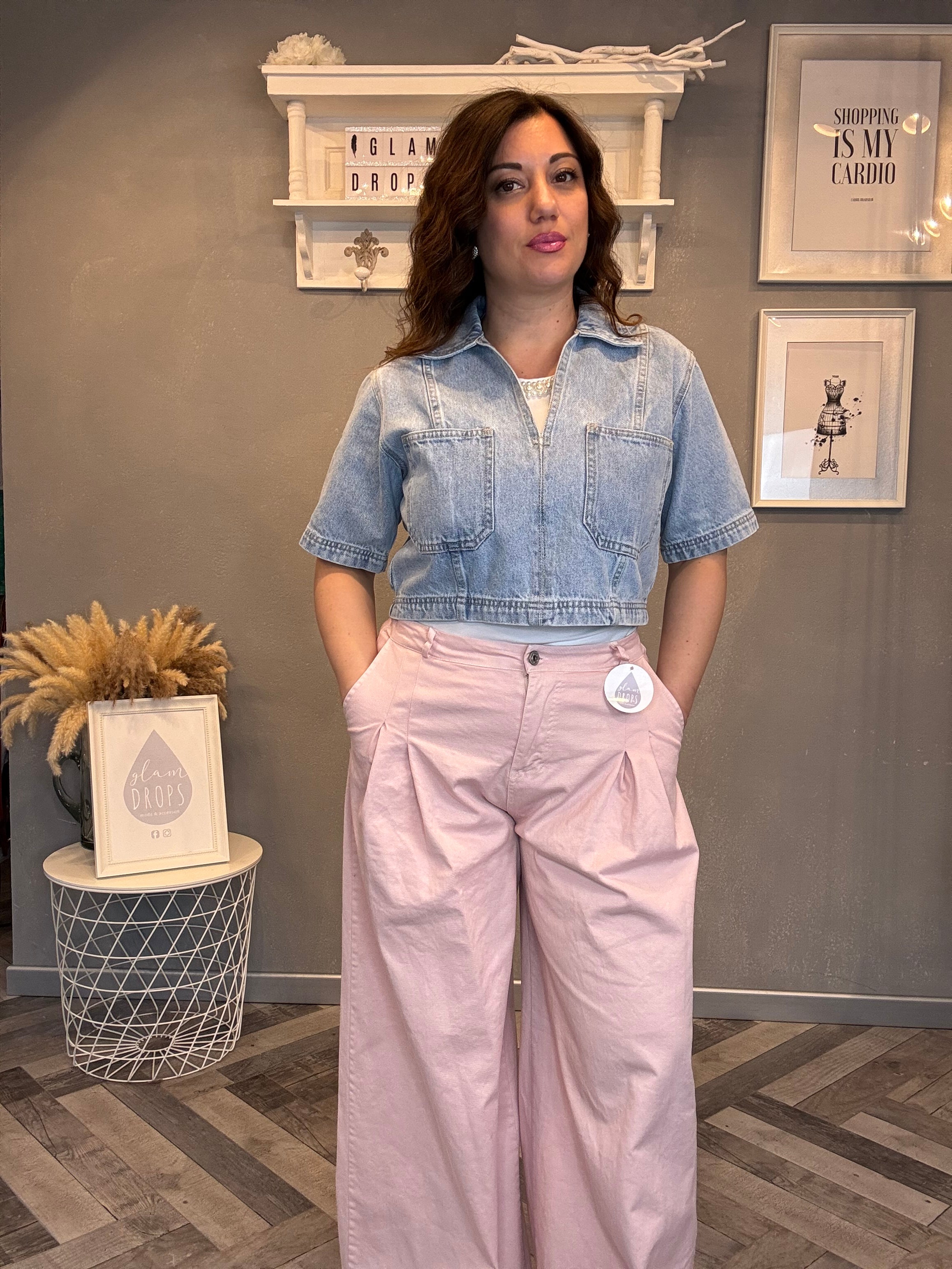 Lumina giacca bolerino in denim
