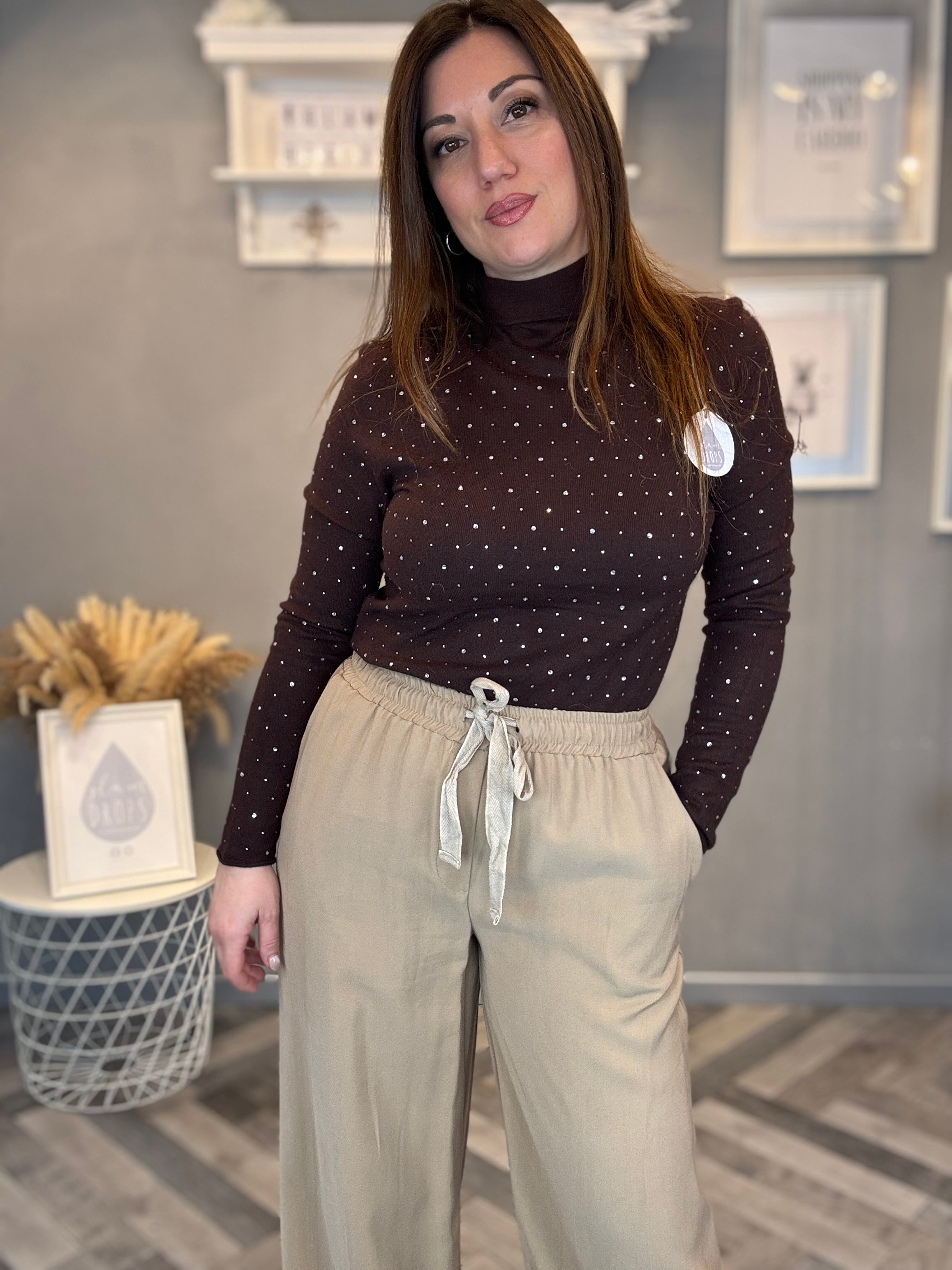 Lupetto con strass cioccolato