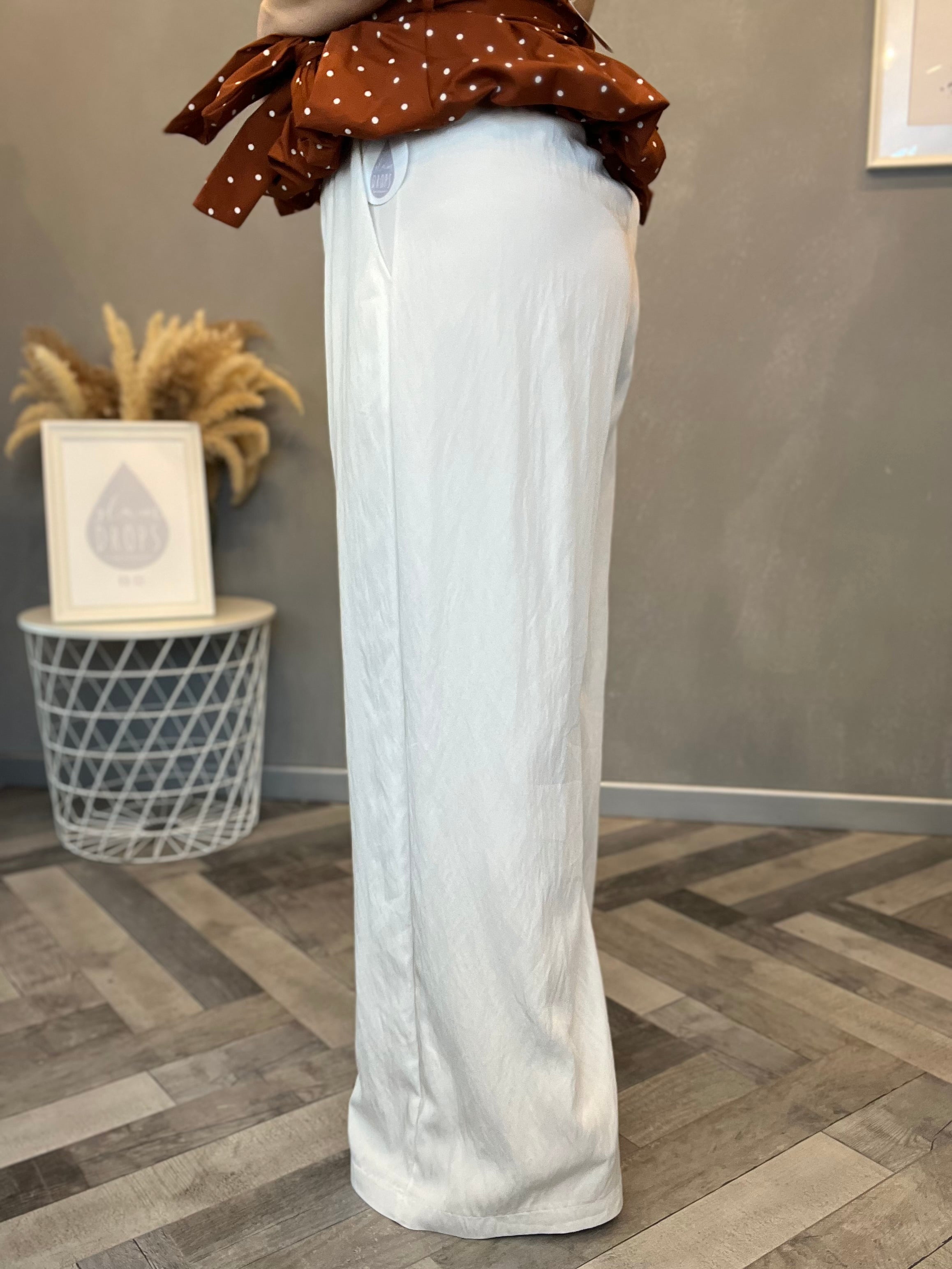 Pantalone Satiné panna