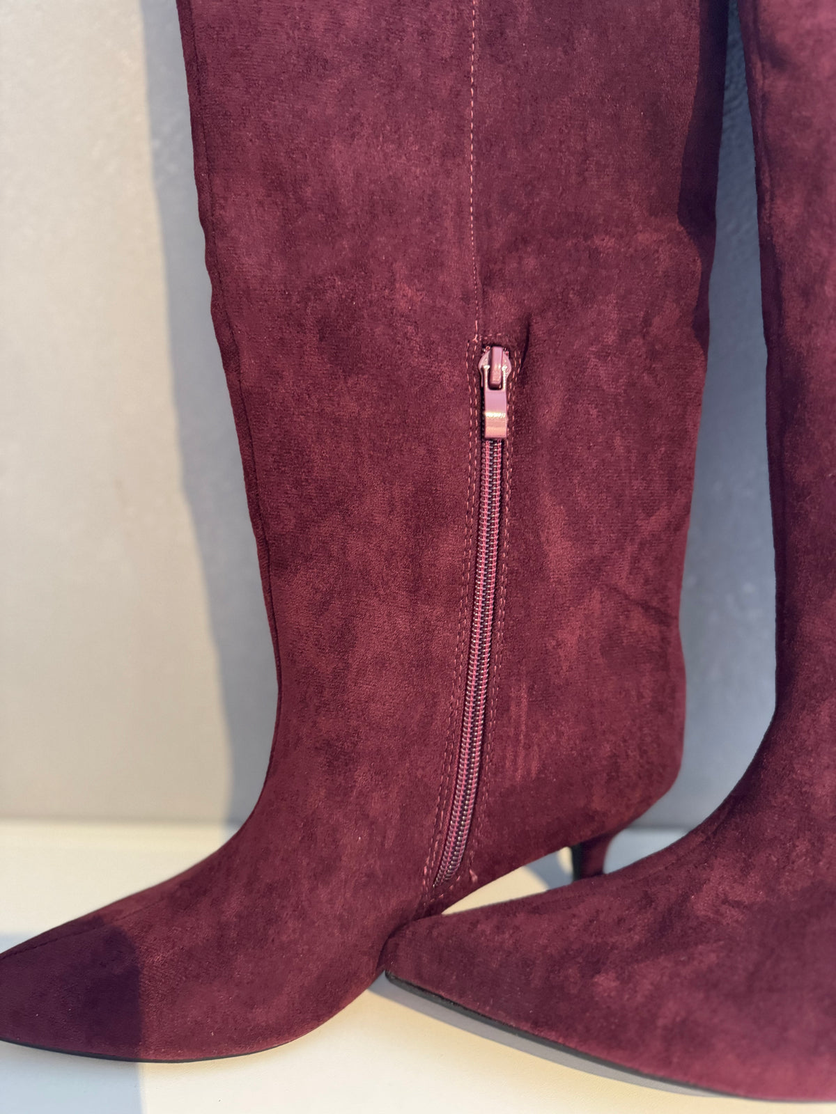 Stivali soft suede bordeaux
