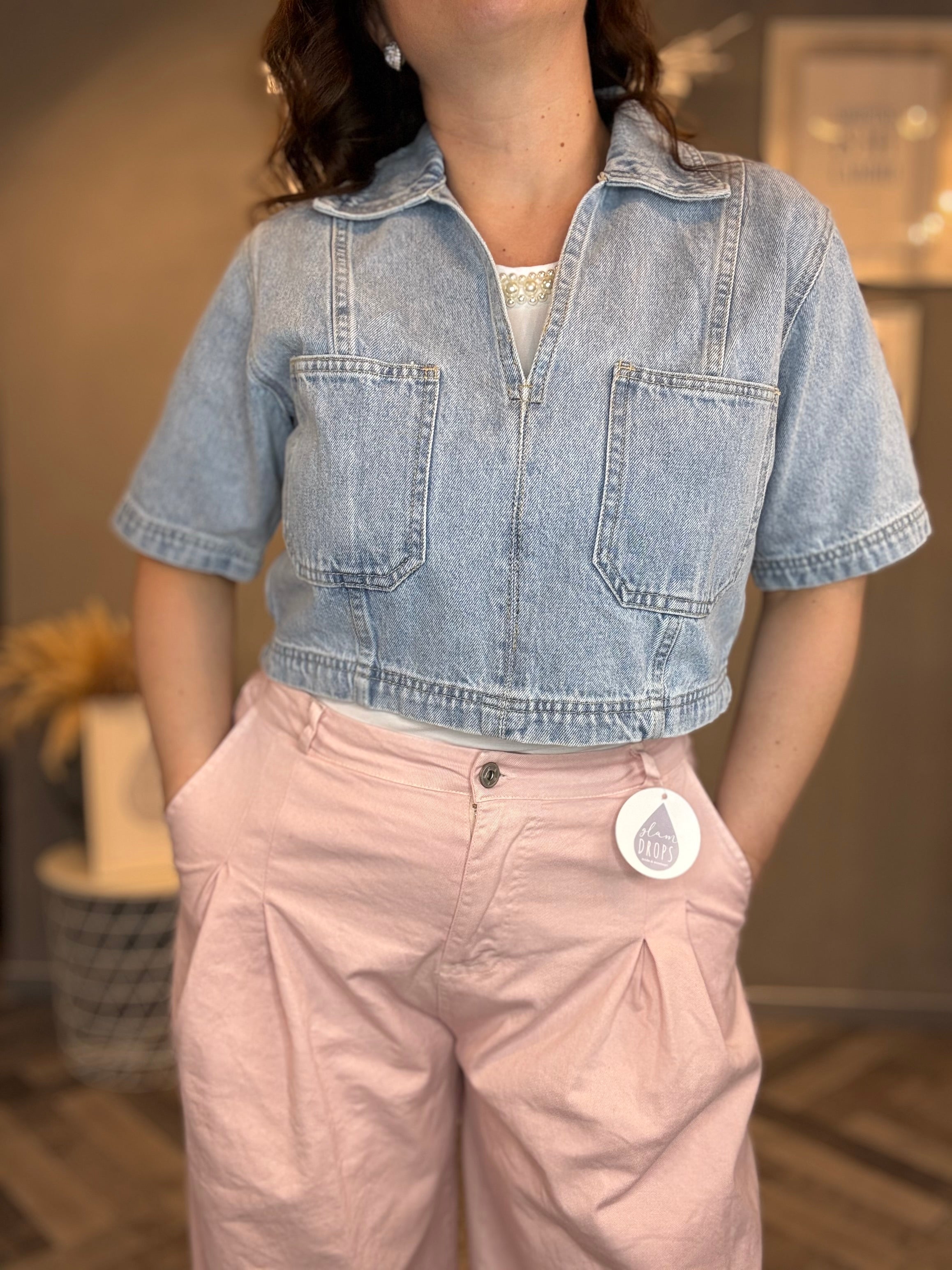 Lumina giacca bolerino in denim