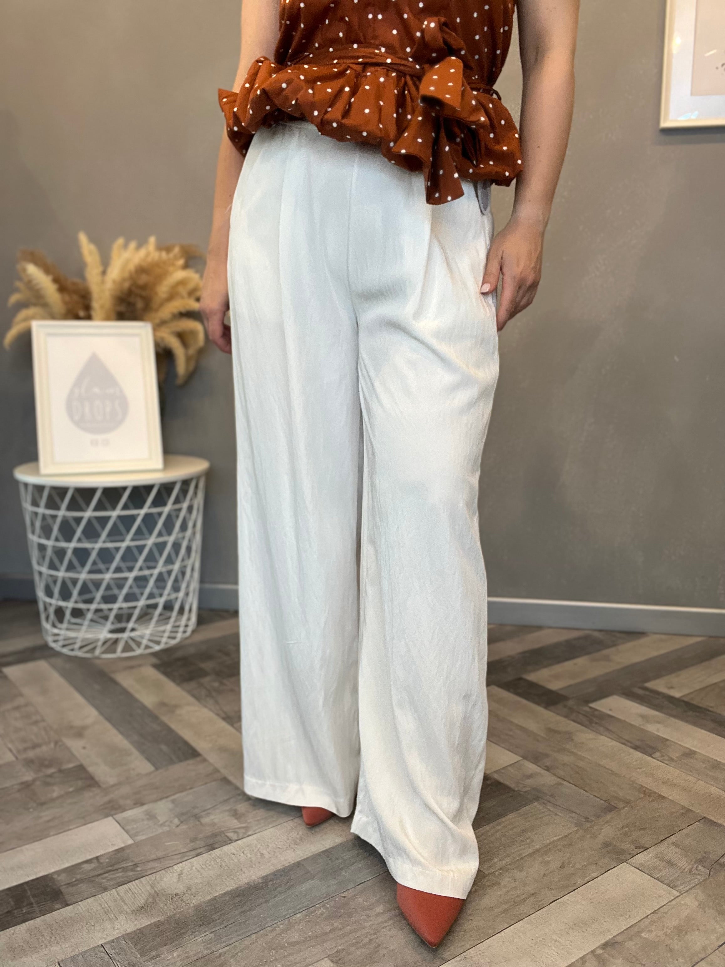 Pantalone Satiné panna