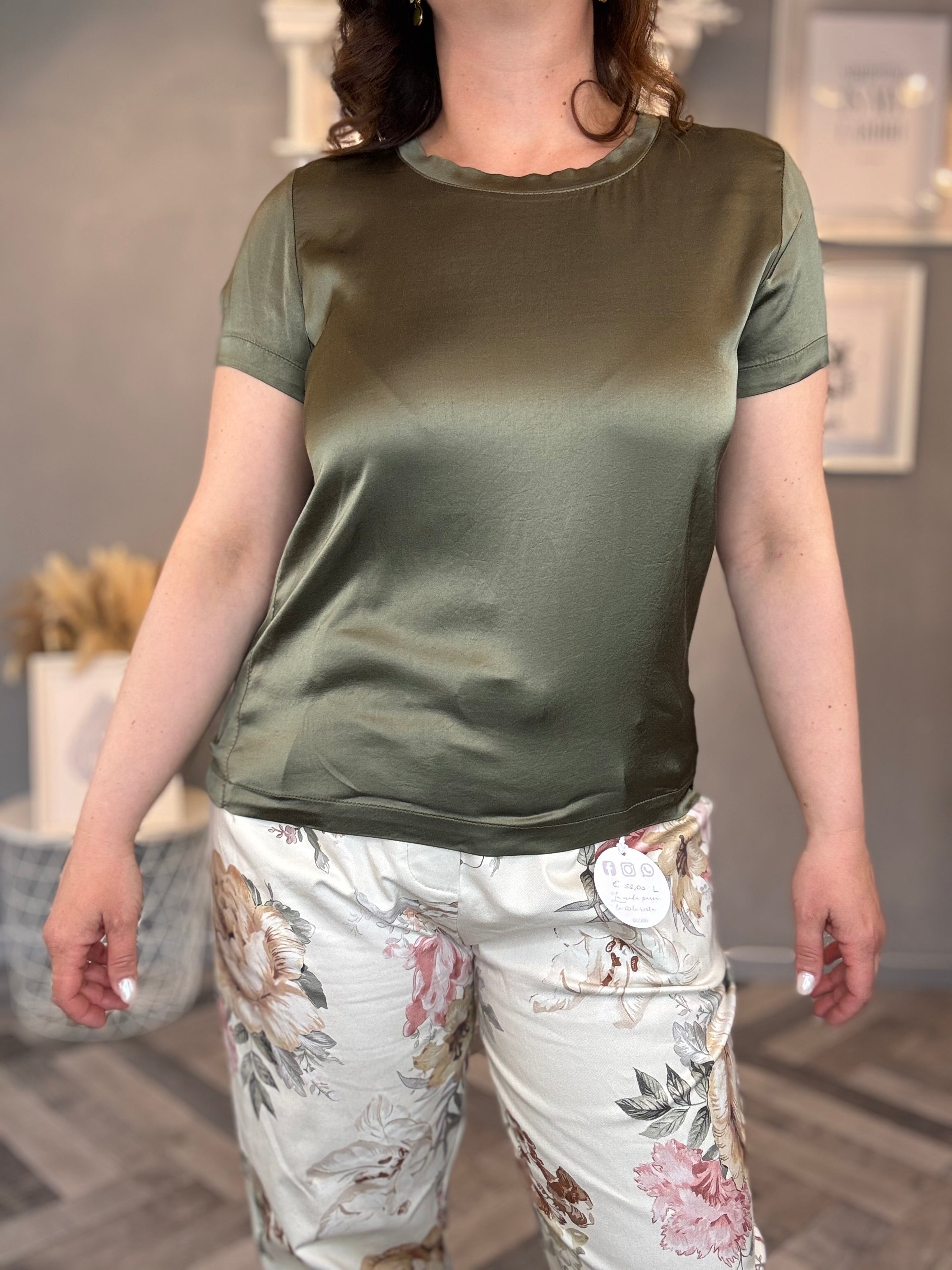 Blusa Vicky in raso di viscosa