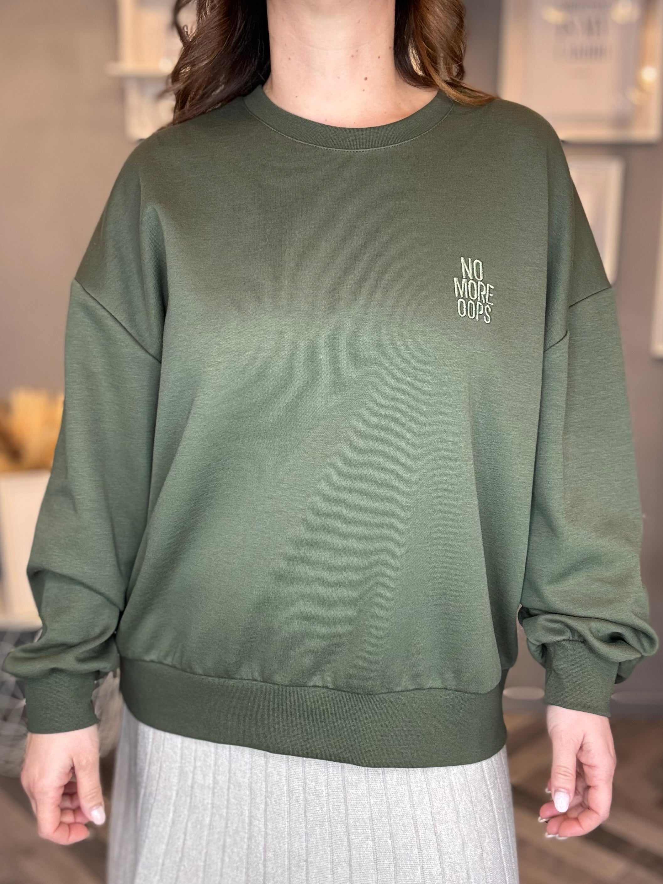 Lumina felpa No more oops verde militare
