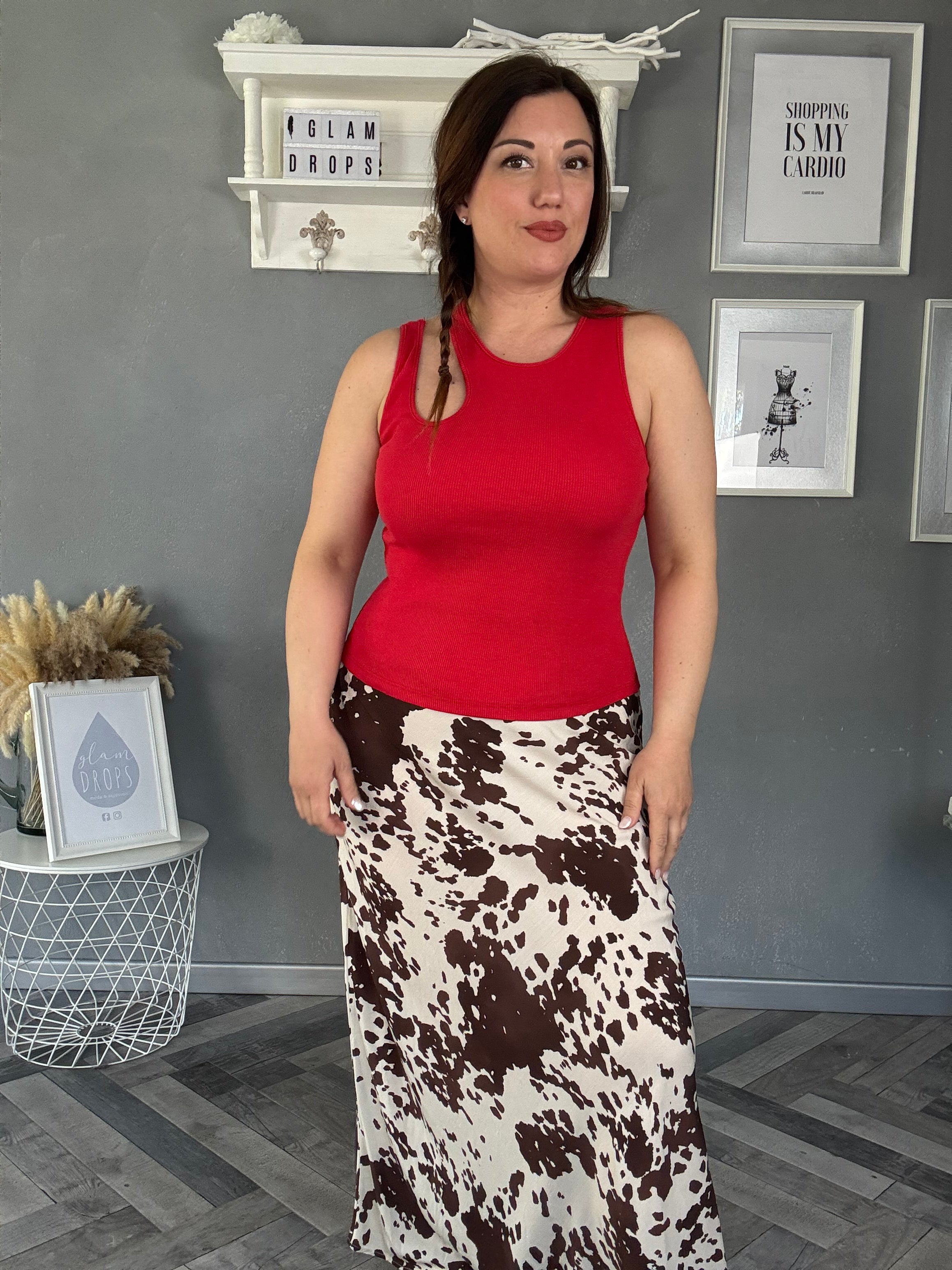 Lumina top con dettaglio cut-out