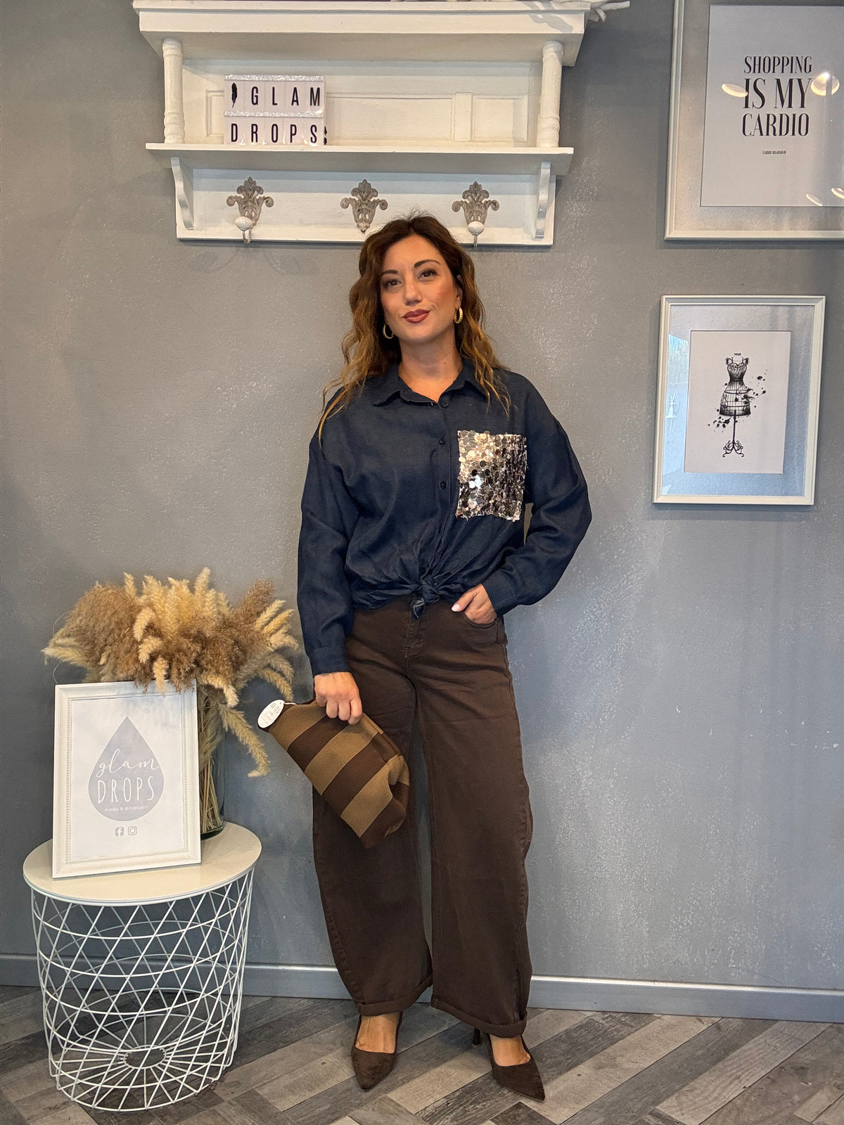 Jeans barrel soft cioccolato