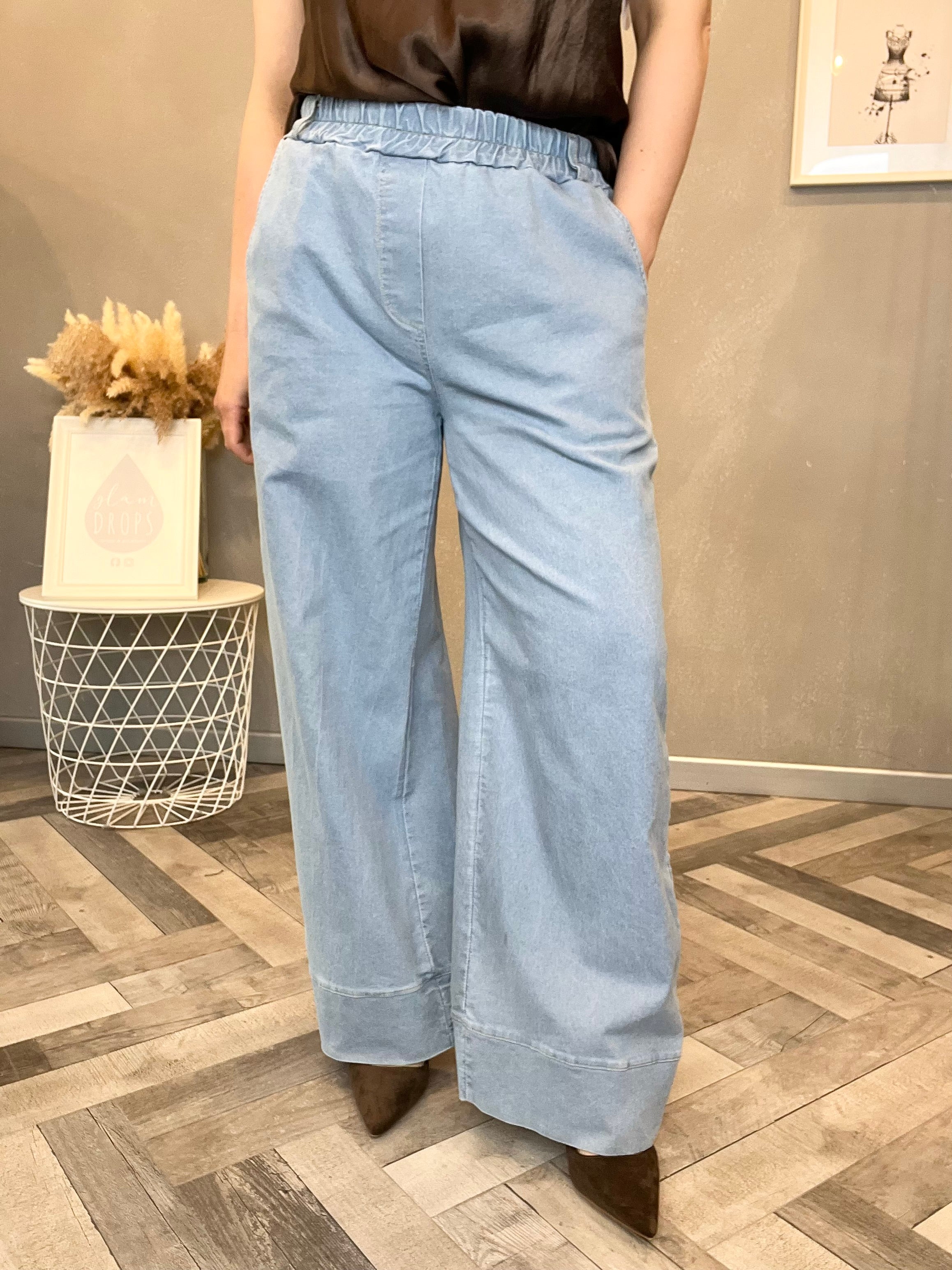 Jeans palazzo Elastic chiaro