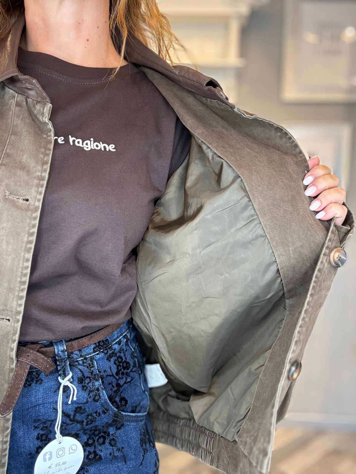 Giubbotto Utility Washed
