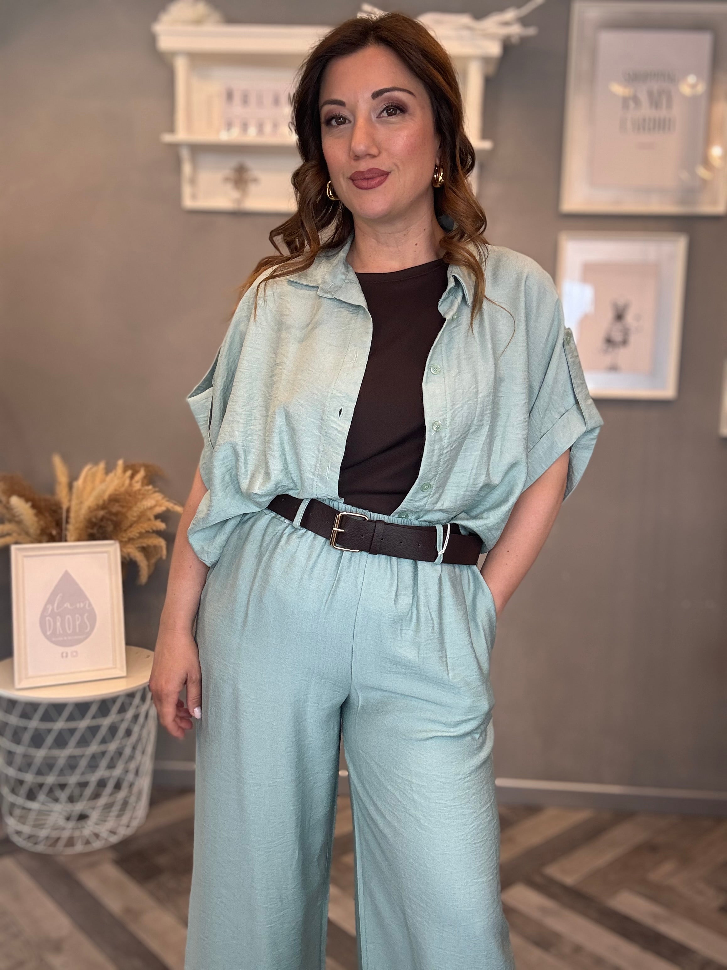 Camicia Nuance Verde acqua