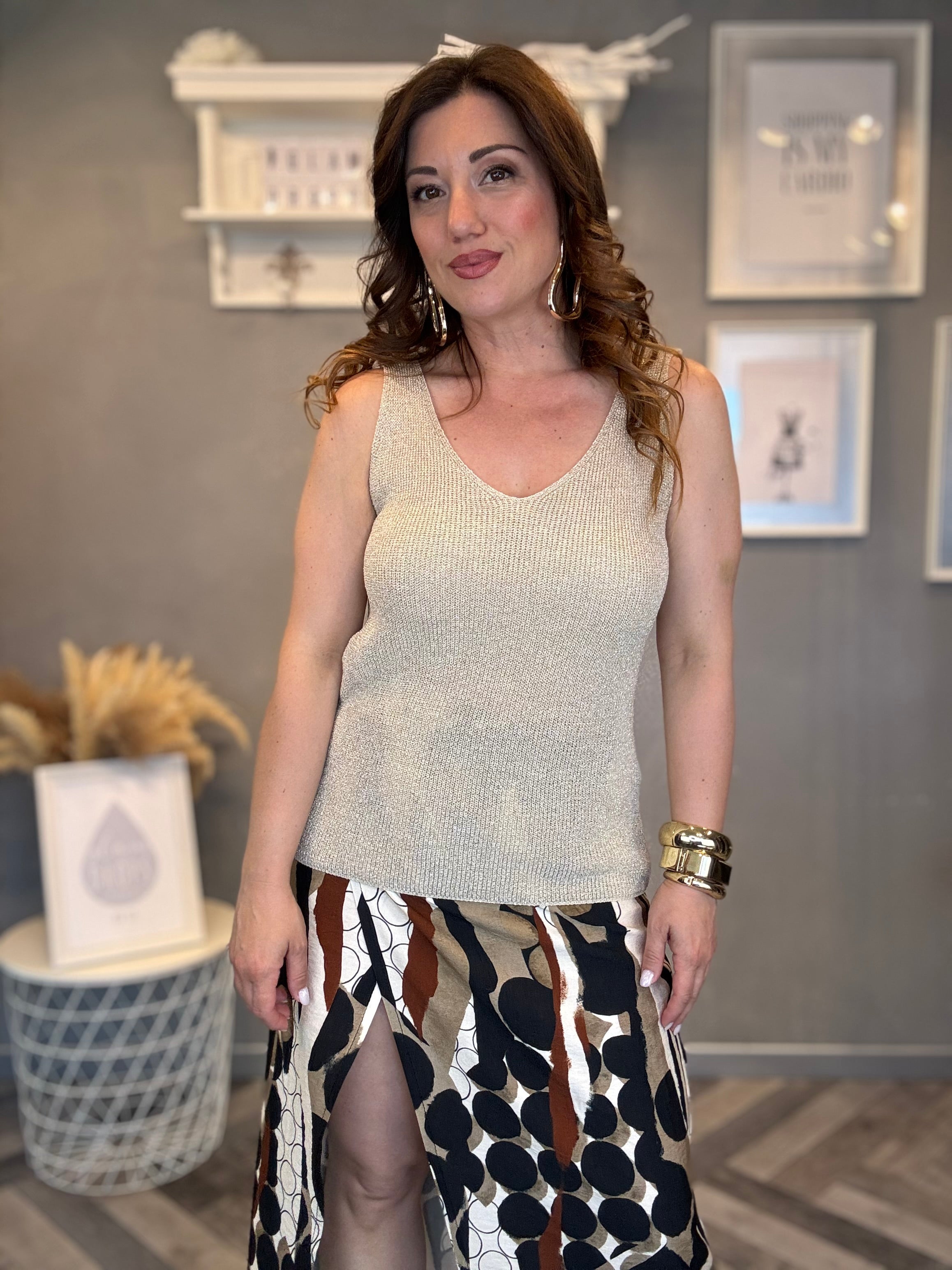 Top lurex Luce oro