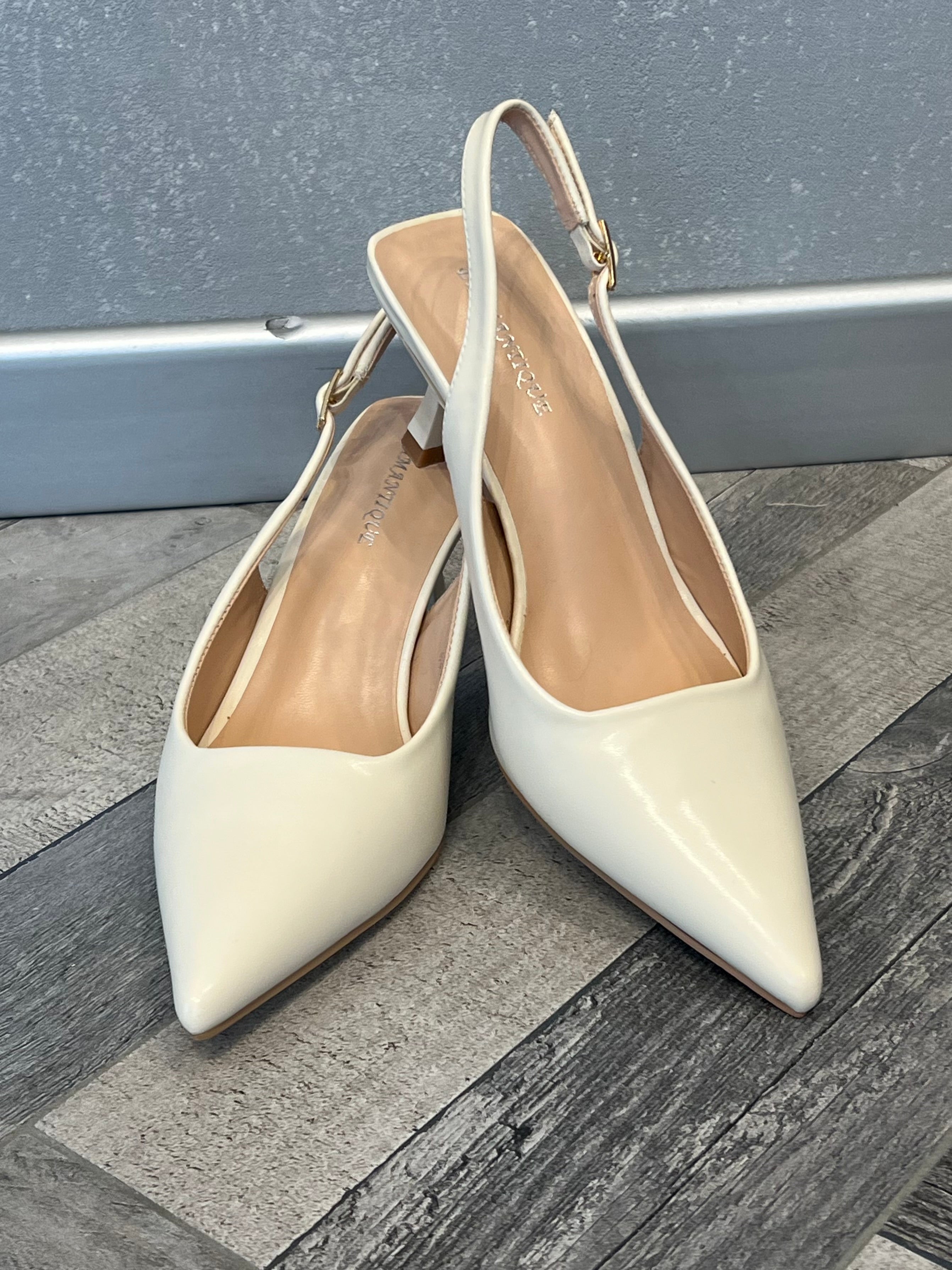 Slingback in ecopelle essential panna