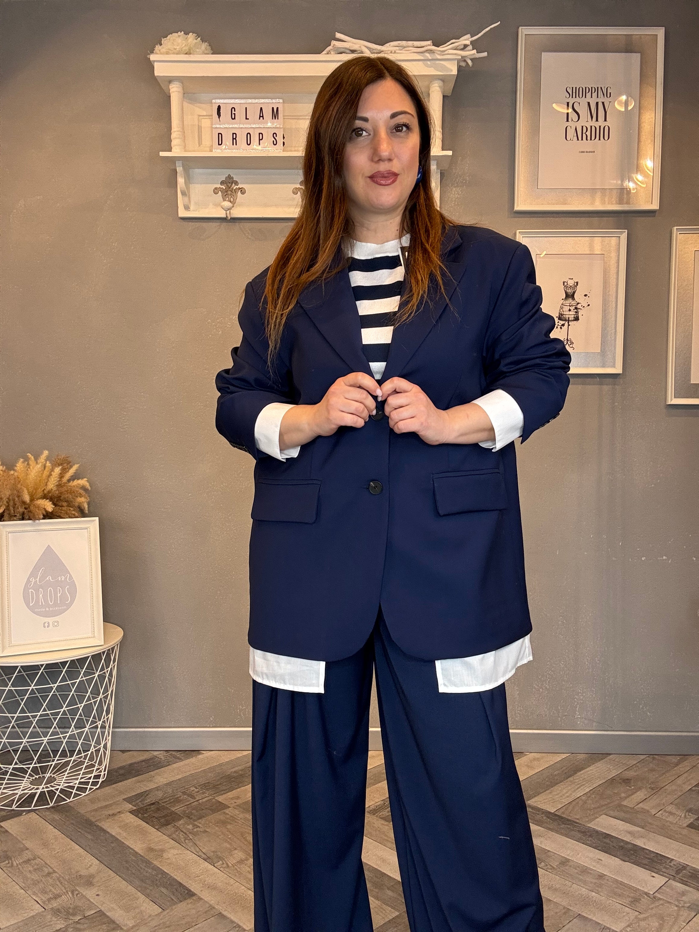 Lumina blazer over bordo camicia