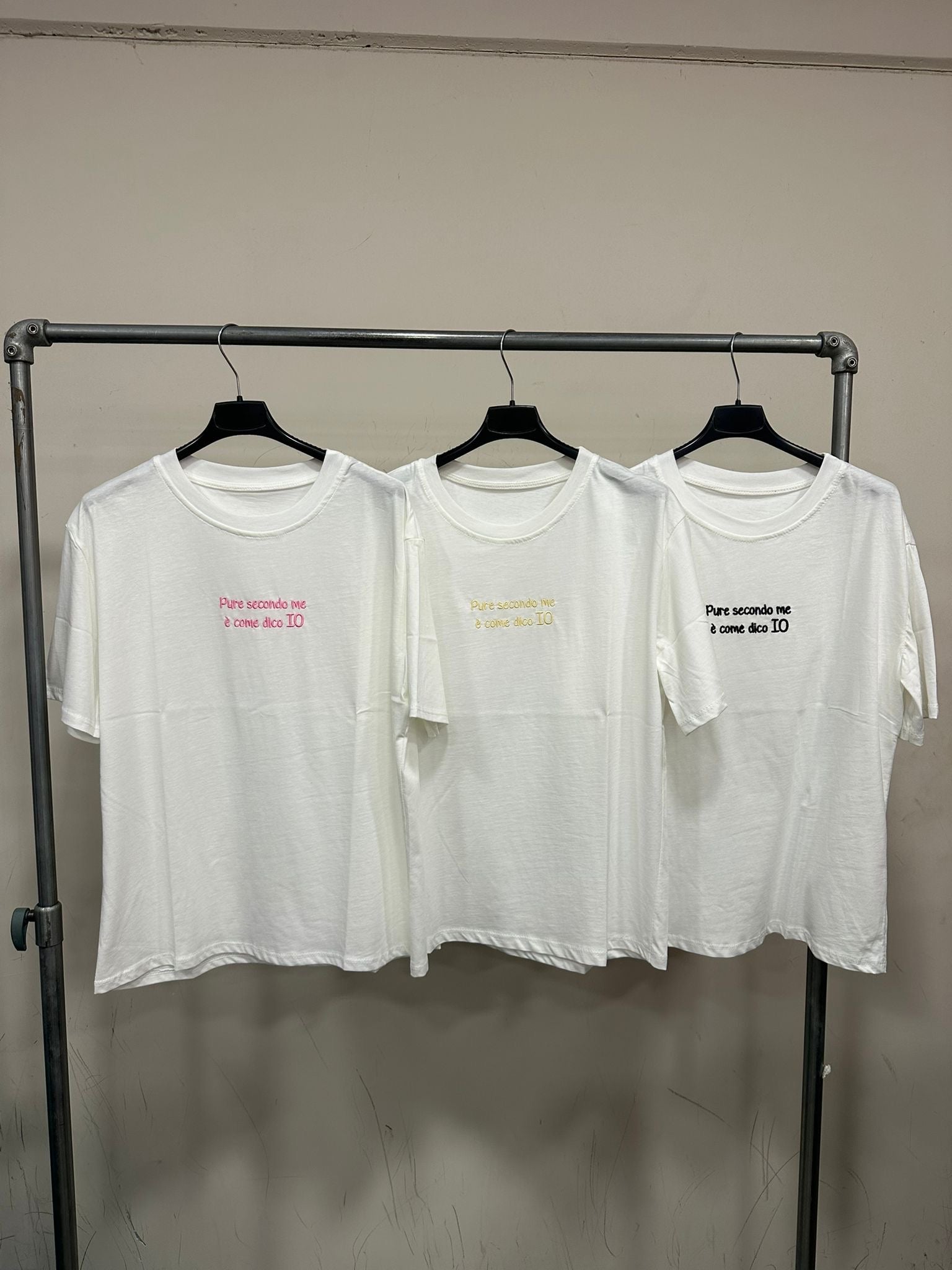 T-shirt Pure secondo me celeste