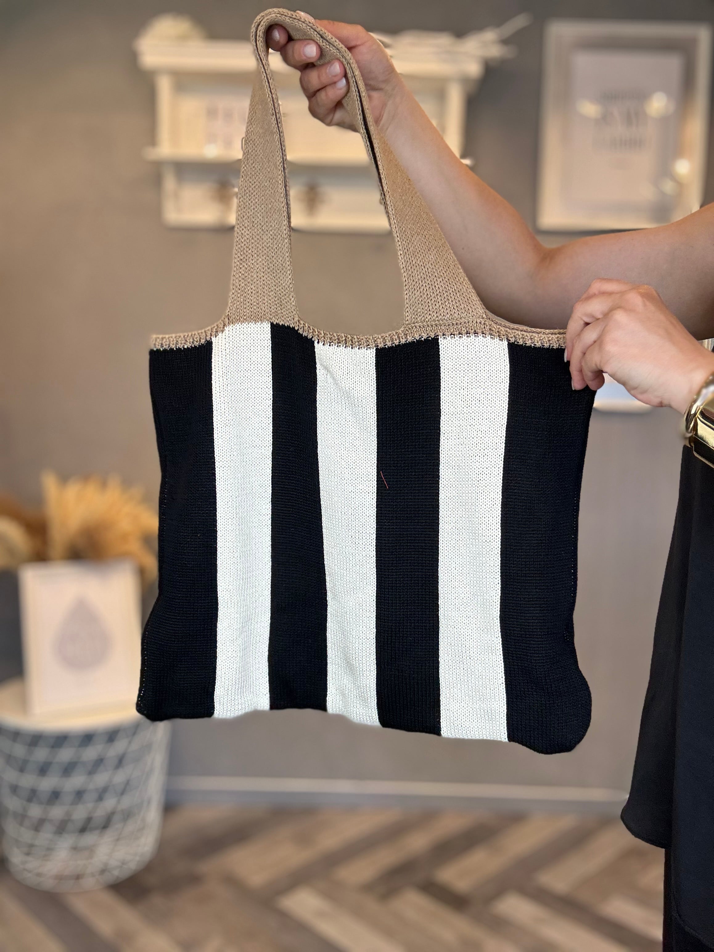 Borsa shopper Stripes