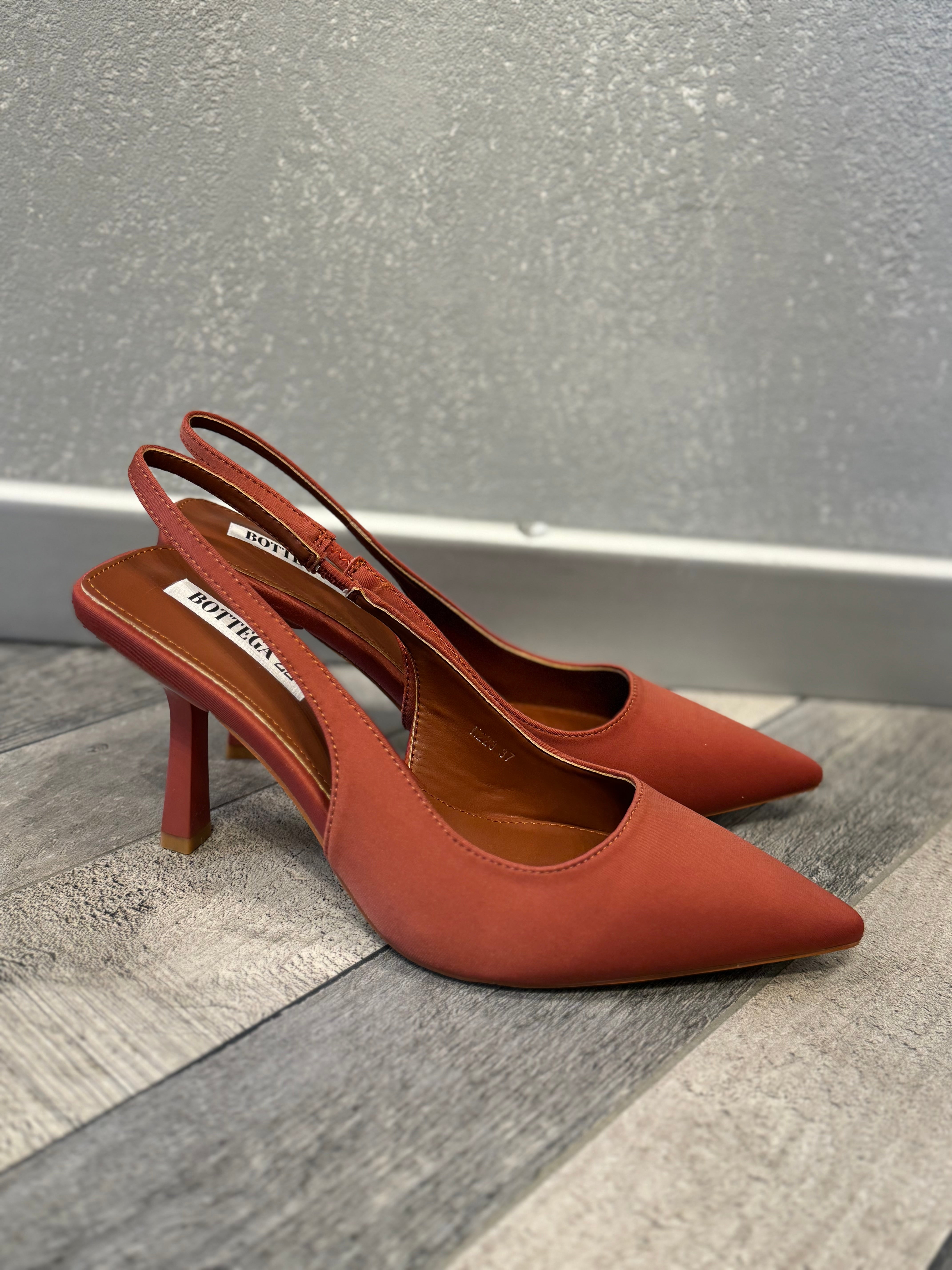 Slingback in lycra blush