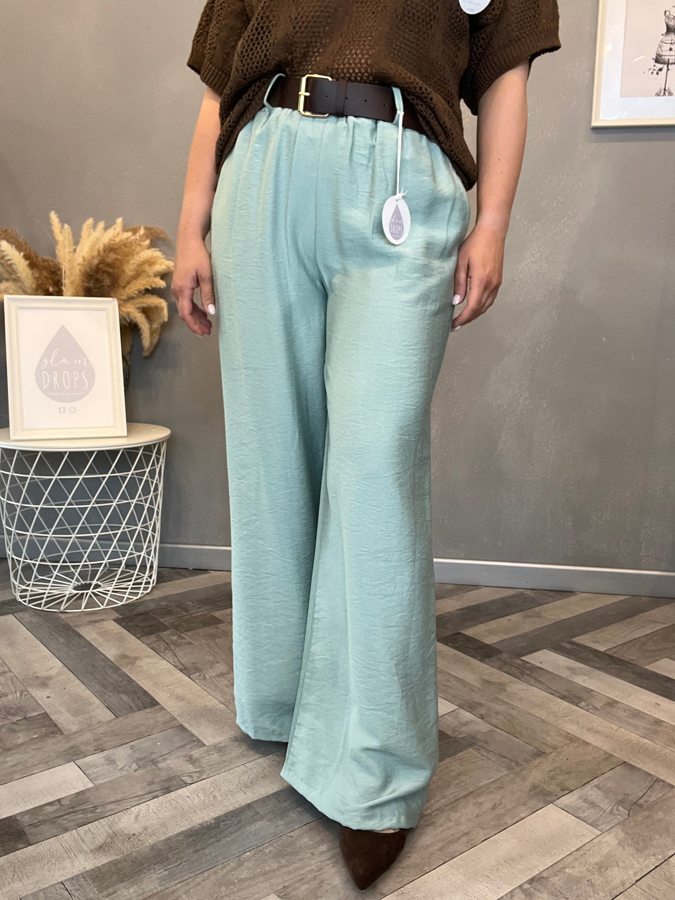 Pantalone Nuance Verde Acqua
