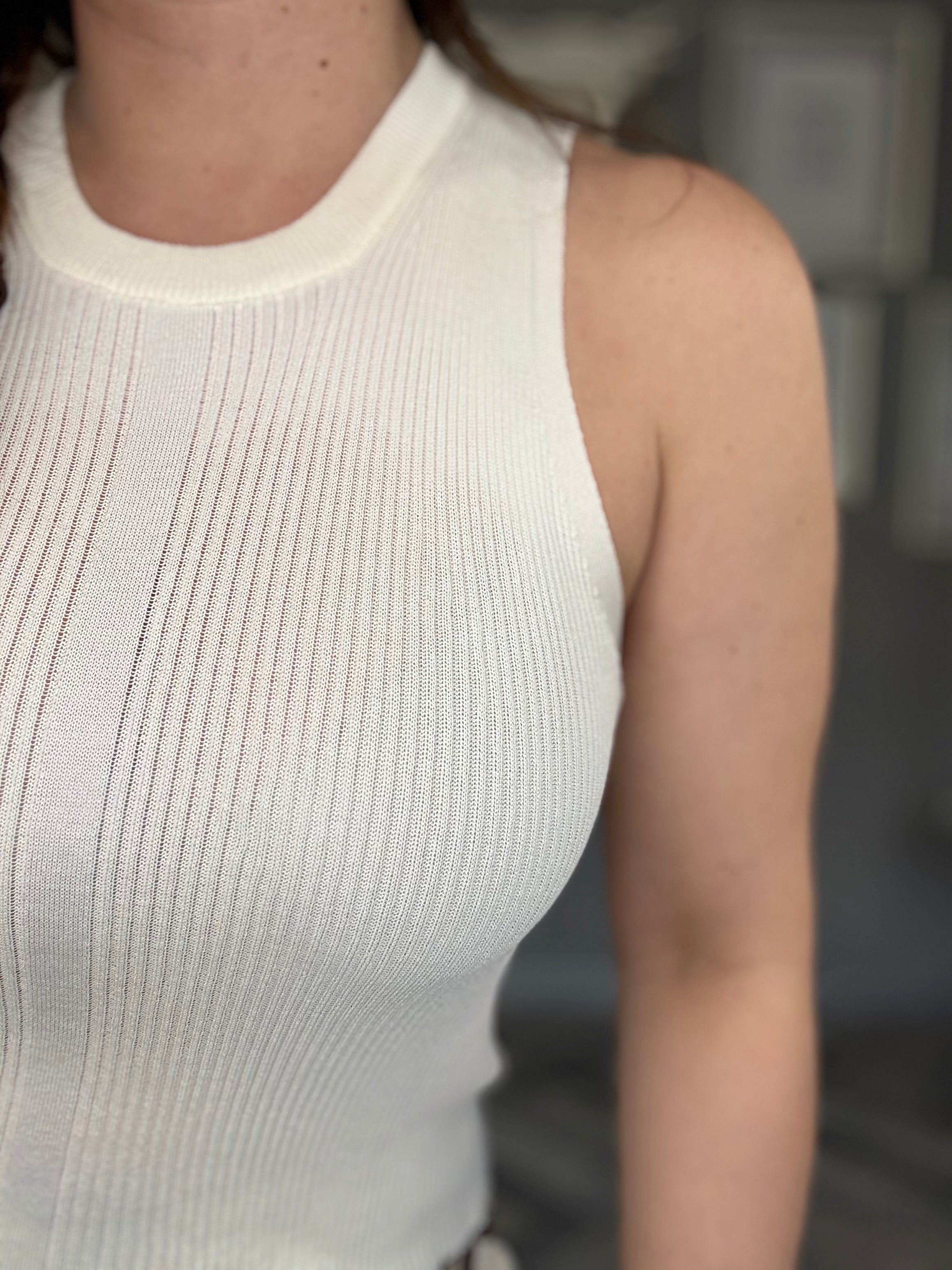 Lumina top in maglia a costine