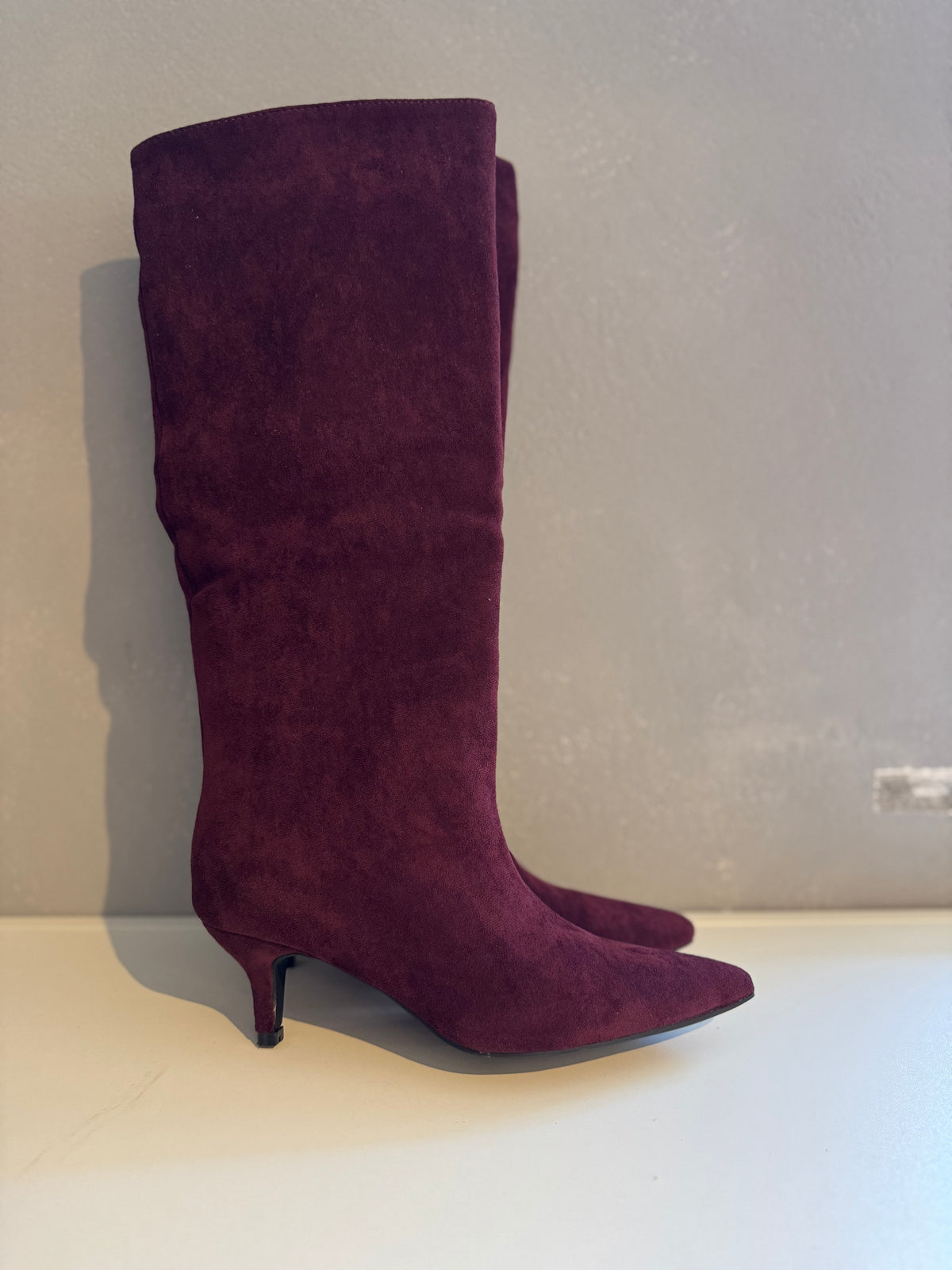 Stivali soft suede bordeaux