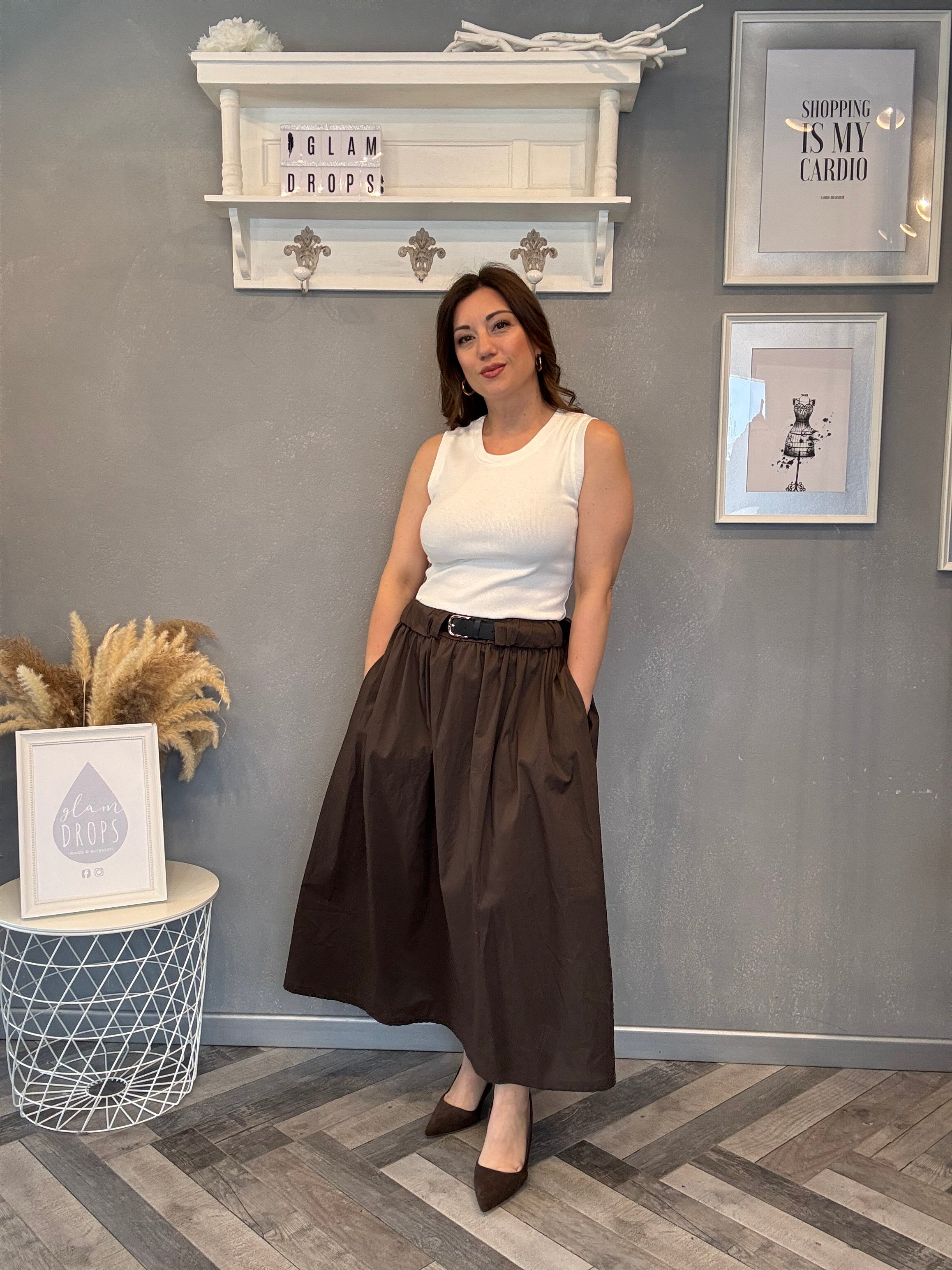 Abito midi Choco belt