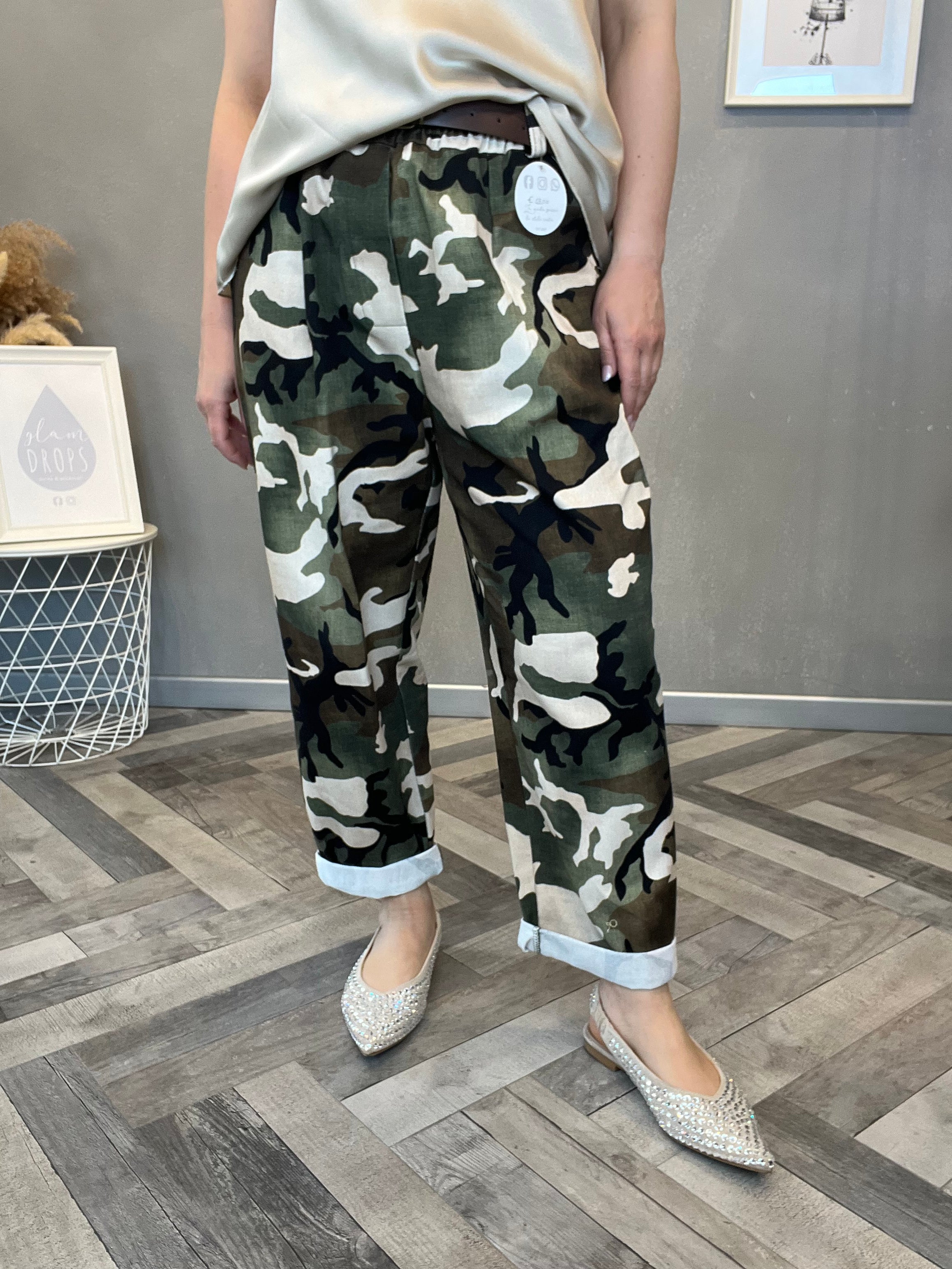 Pantalone camouflage relax