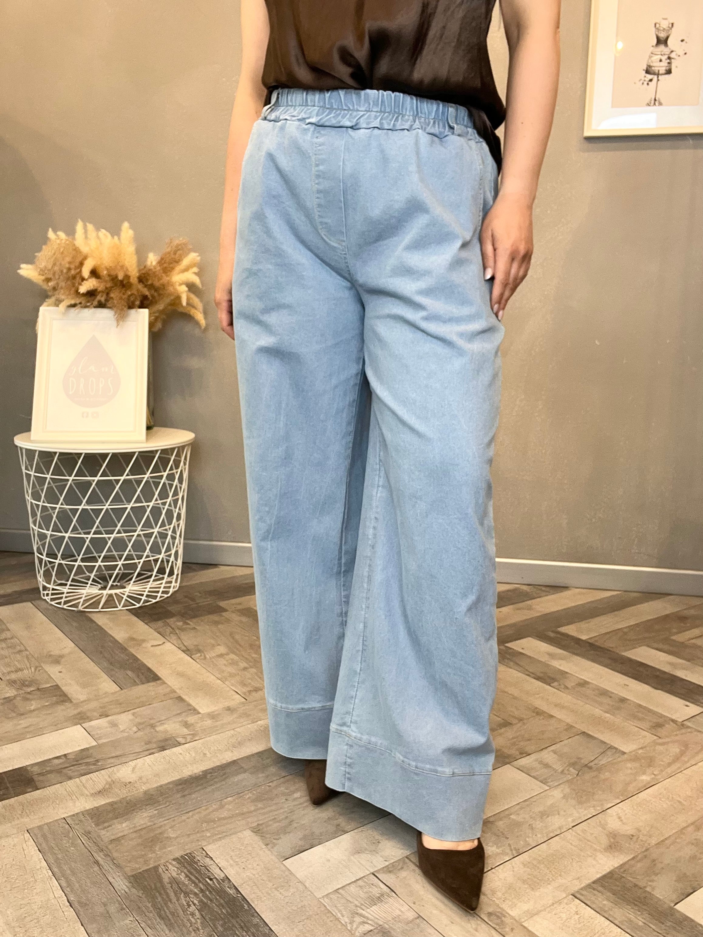 Jeans palazzo Elastic chiaro