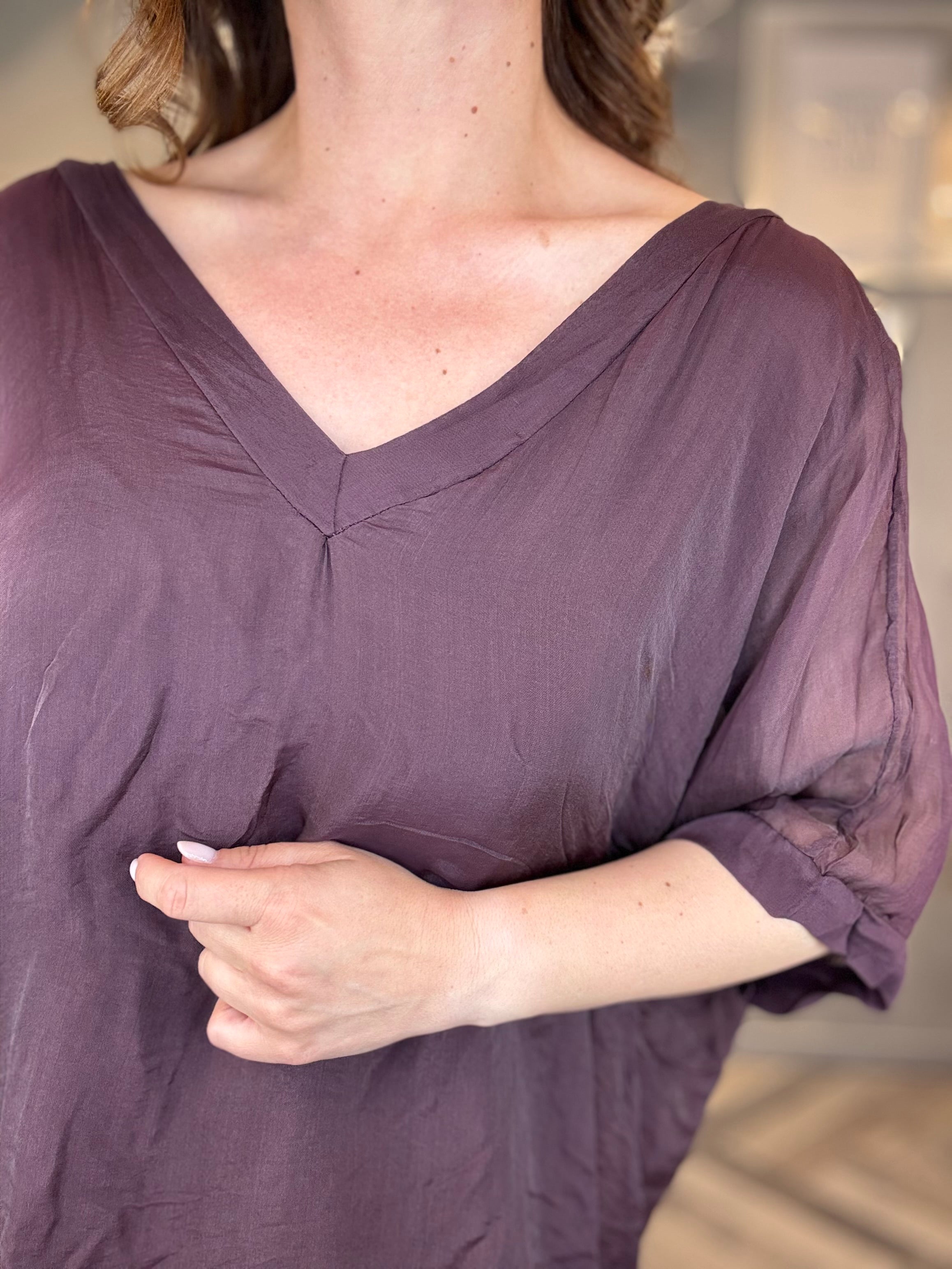 Coordinato satin vinaccia