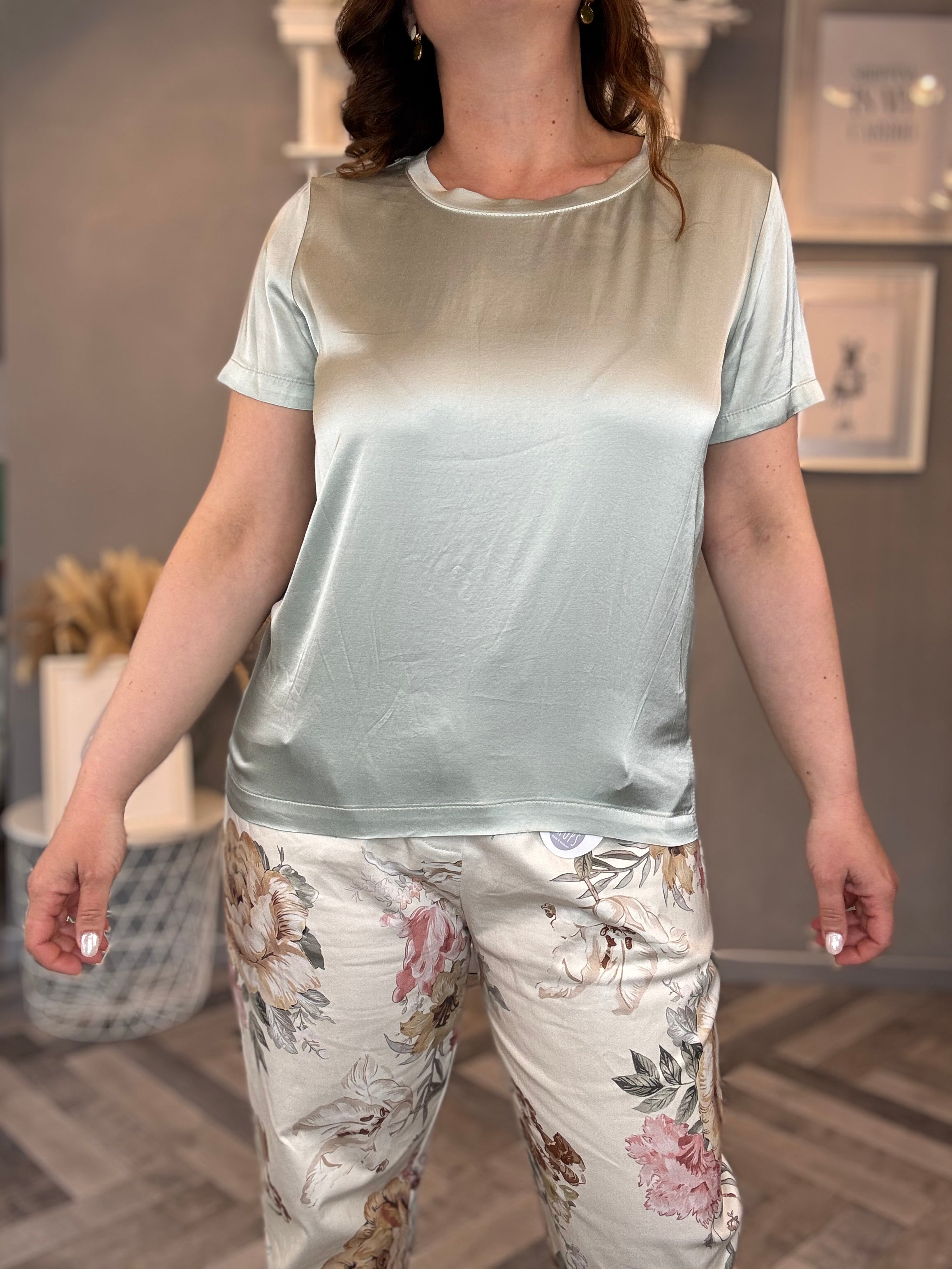 Blusa Vicky in raso di viscosa