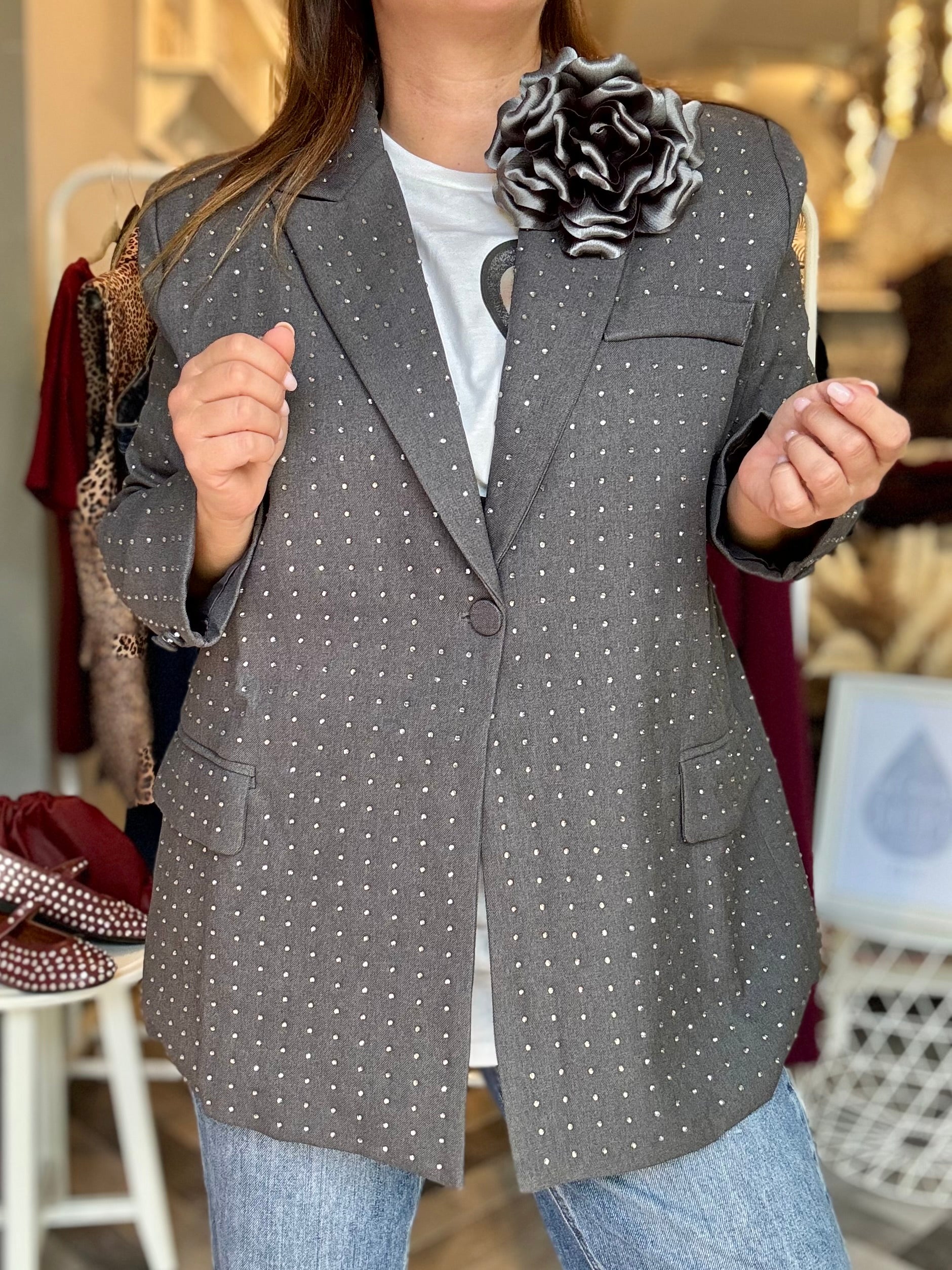 Blazer grey Diamonds