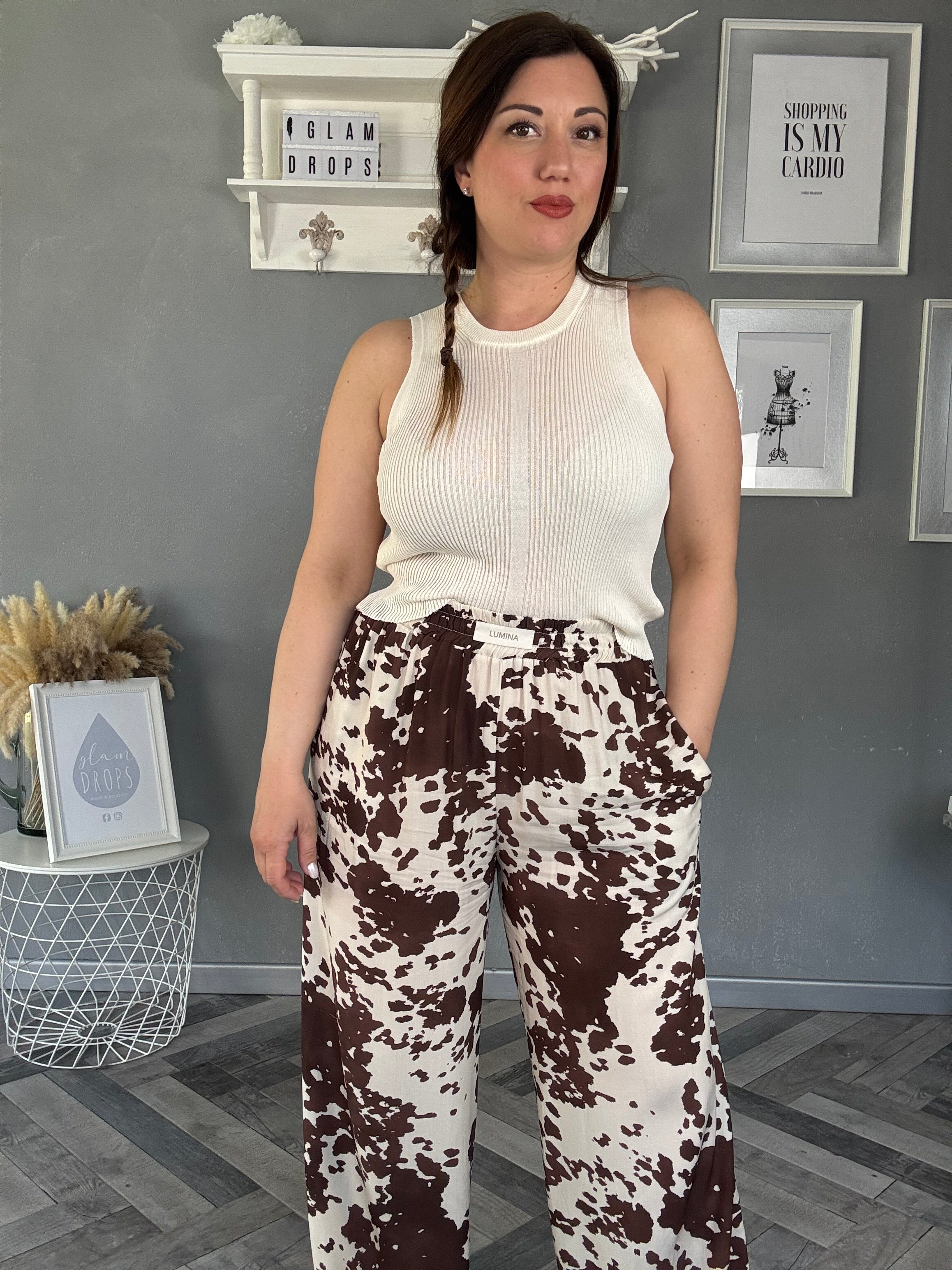 Lumina top in maglia a costine